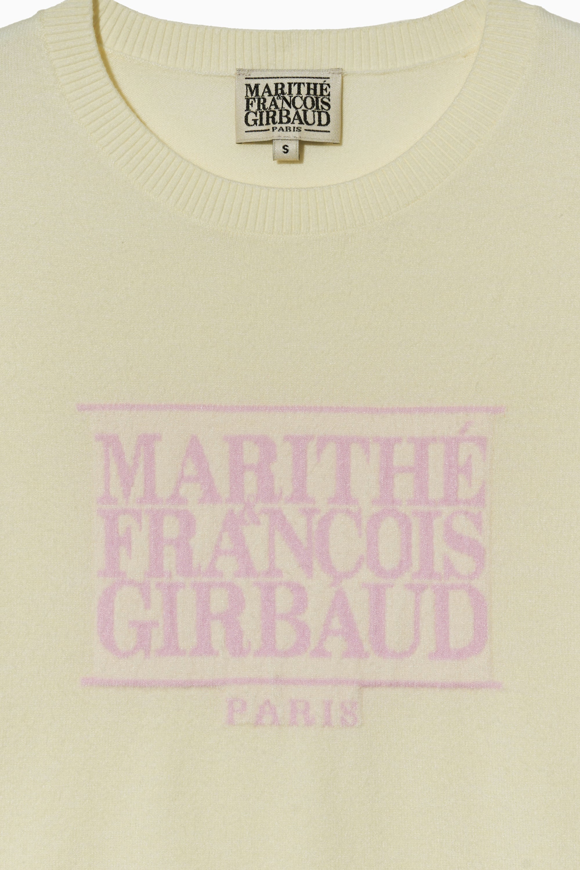 W Classic Logo Half Knit Ivory