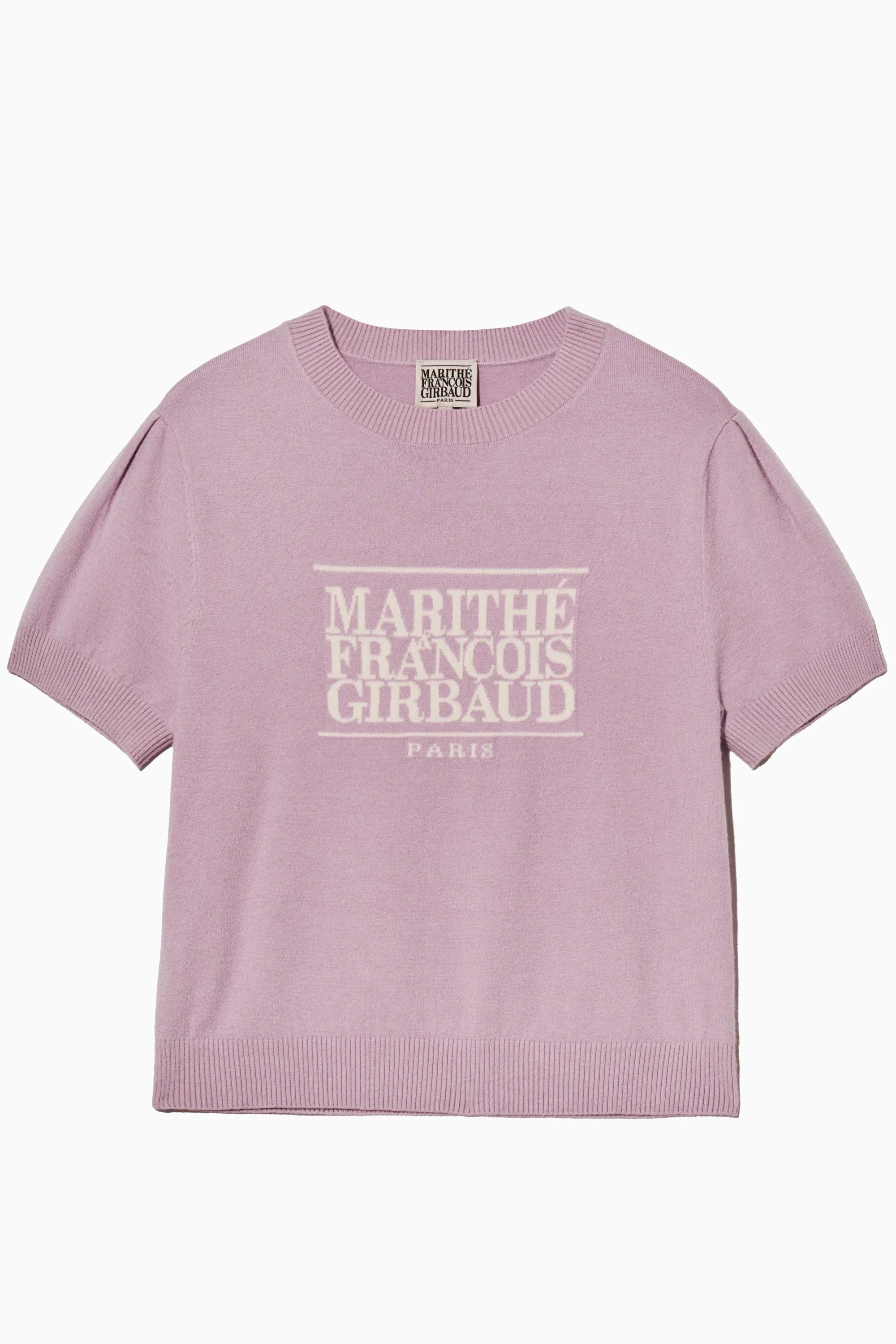 W Classic Logo Half Knit Light Purple