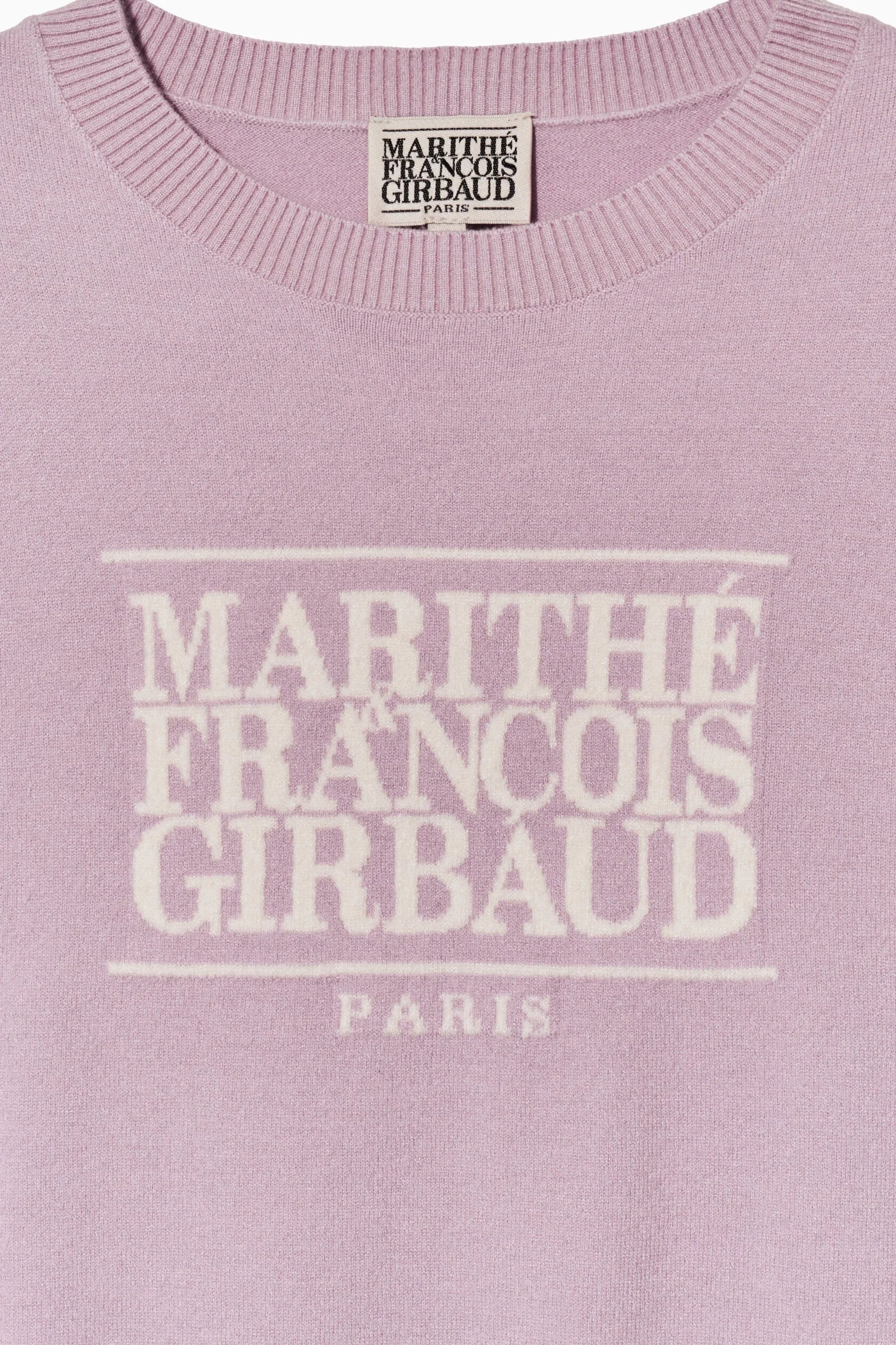 W Classic Logo Half Knit Light Purple