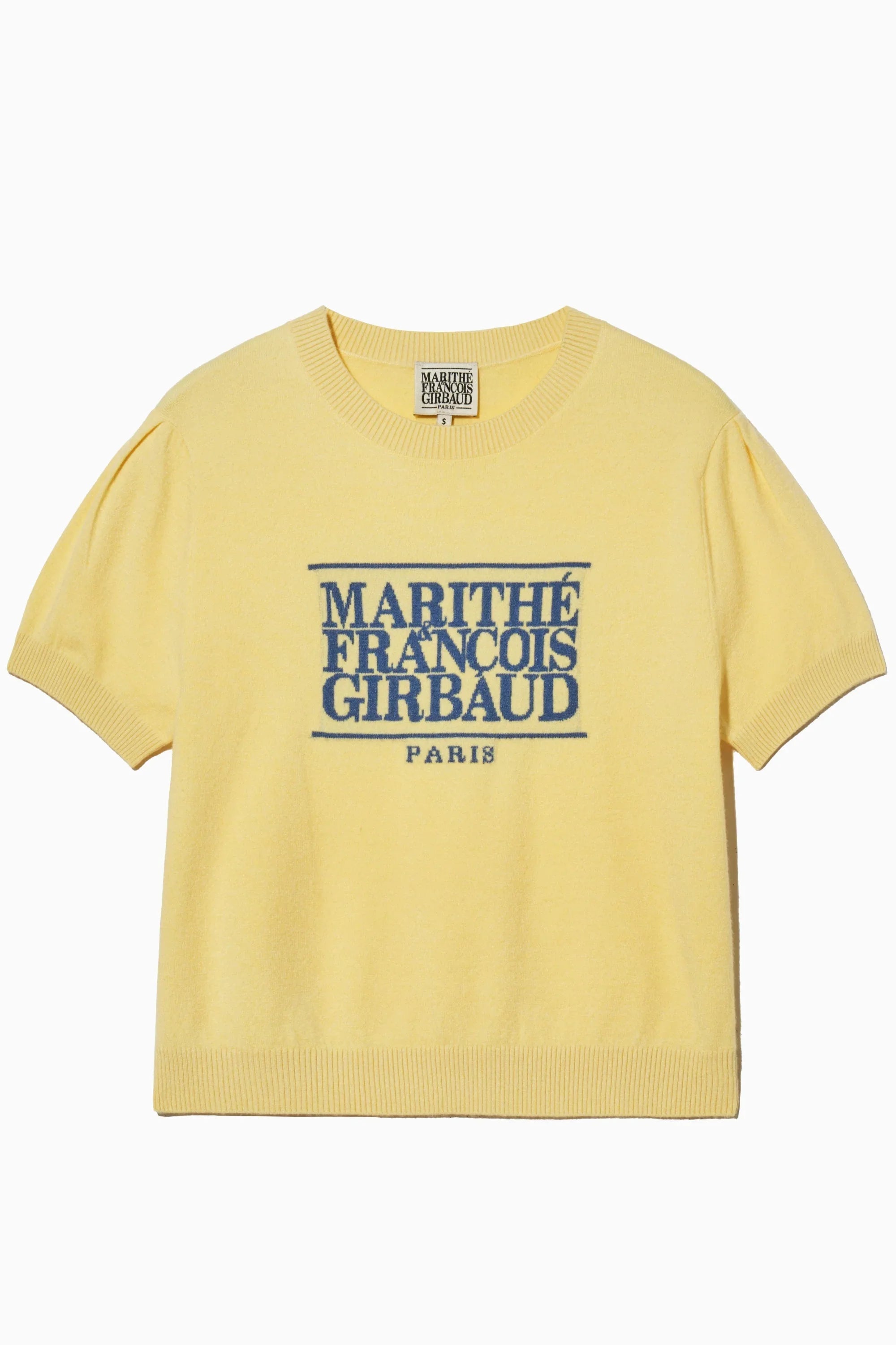 W Classic Logo Half Knit Light Yellow
