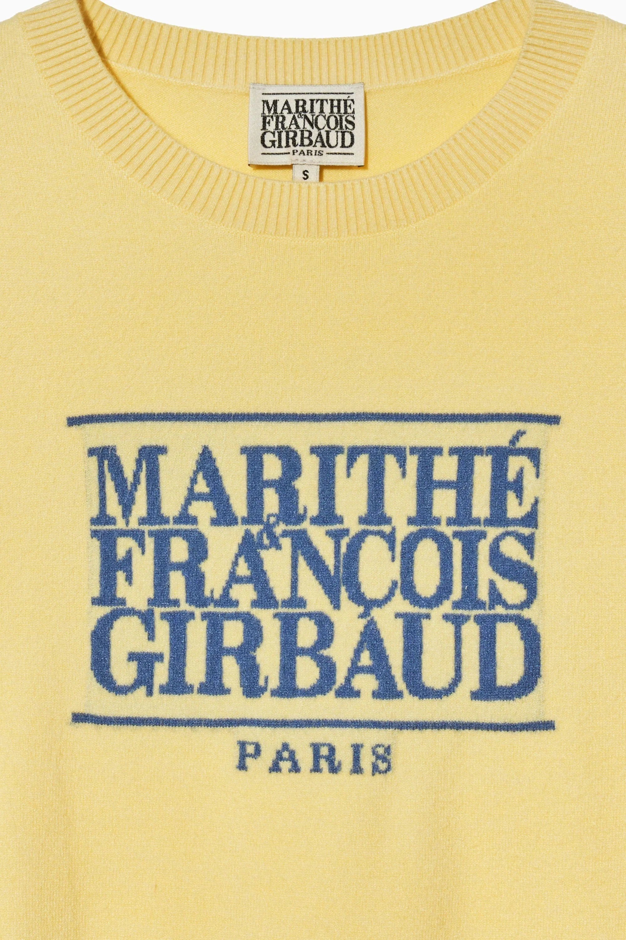 W Classic Logo Half Knit Light Yellow