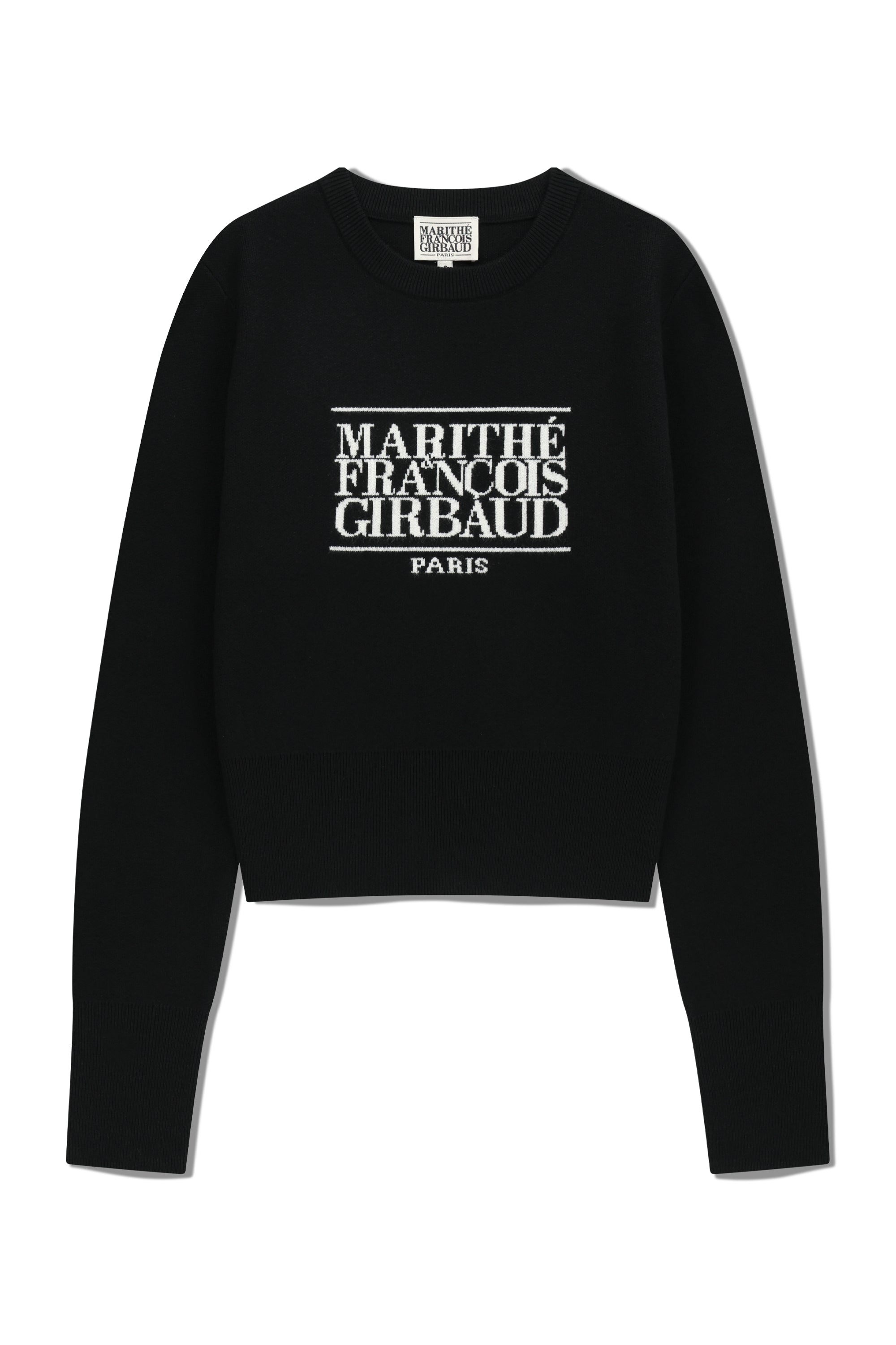 W Classic Logo Crop Knit Black