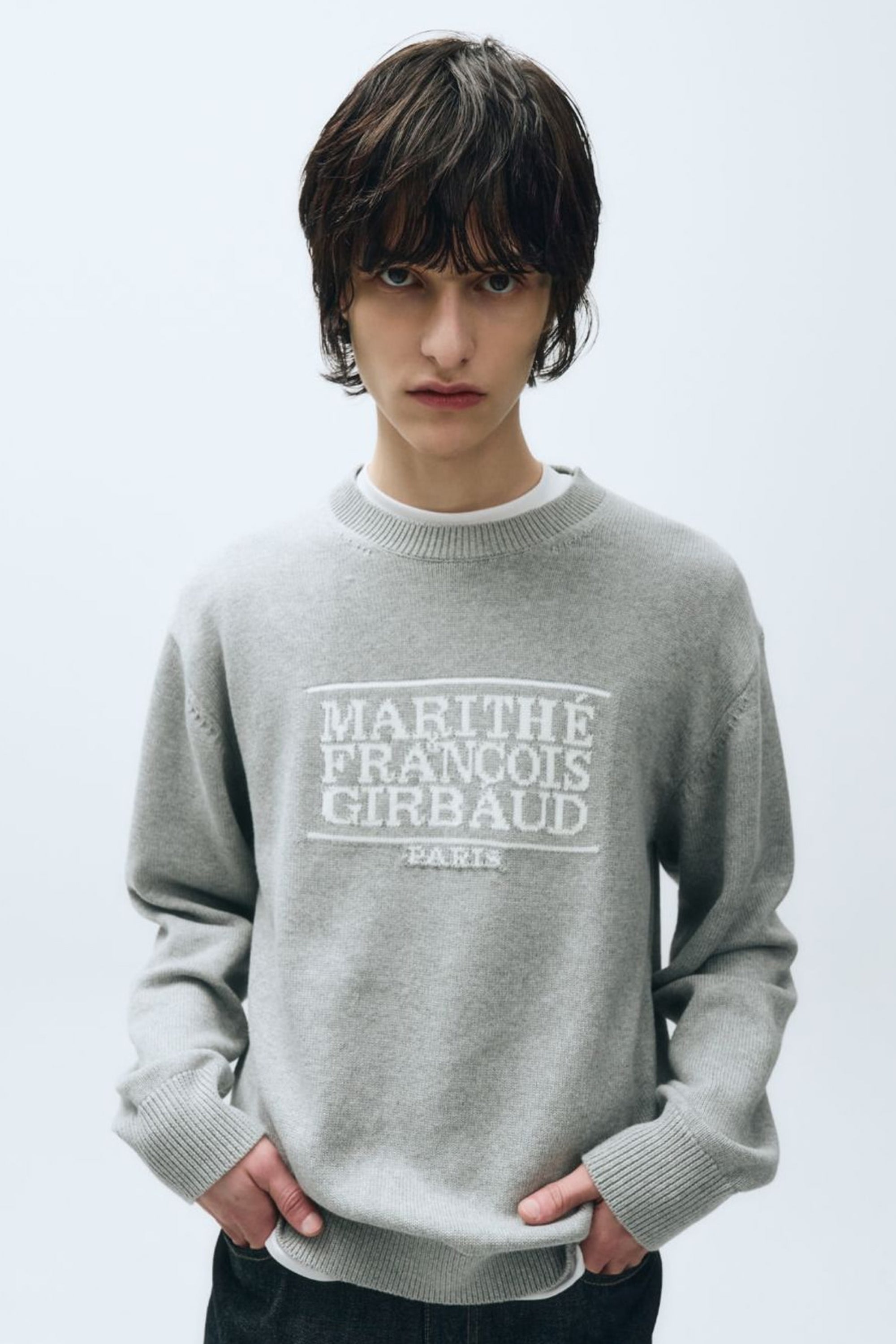 Classic Logo Knit Pullover Melange Gray