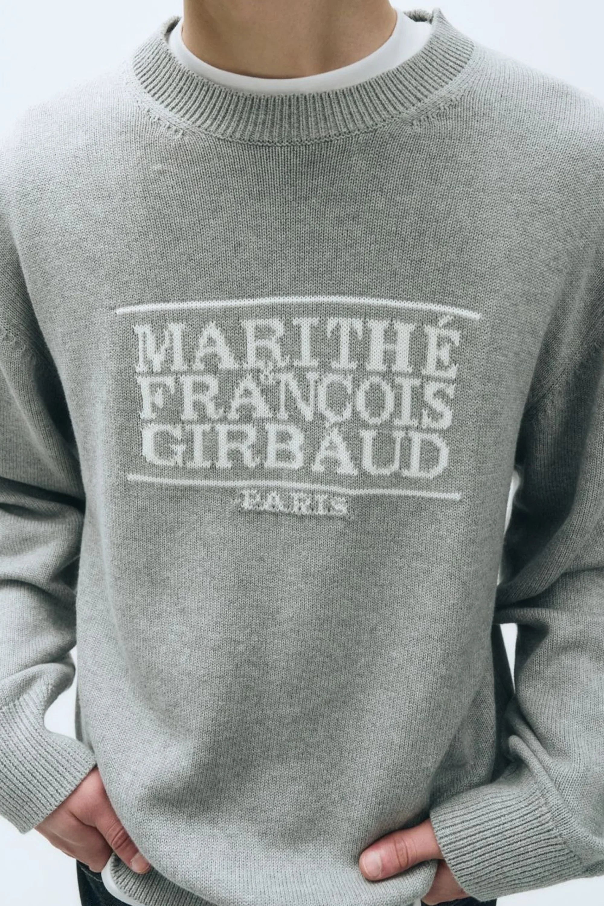 Classic Logo Knit Pullover Melange Gray