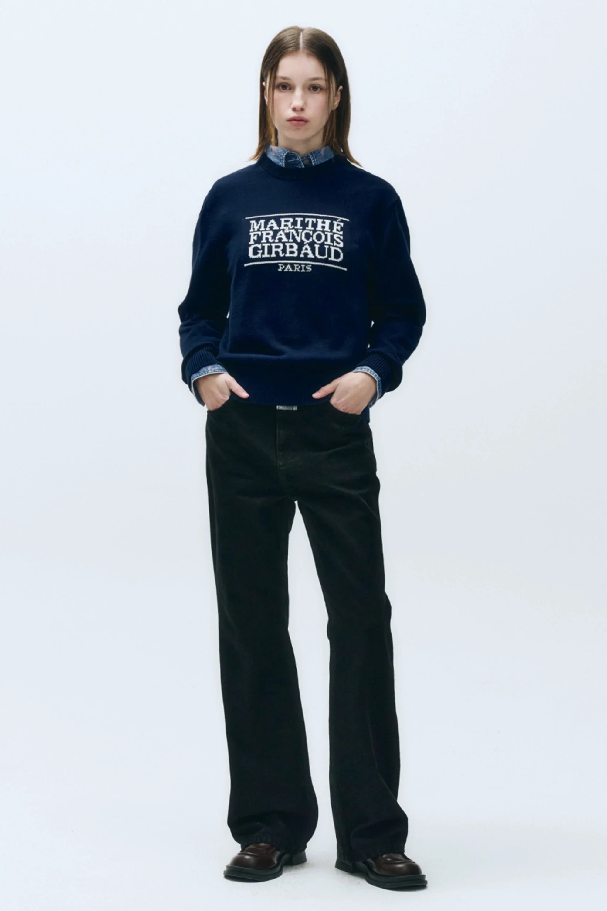 Classic Logo Knit Pullover Navy