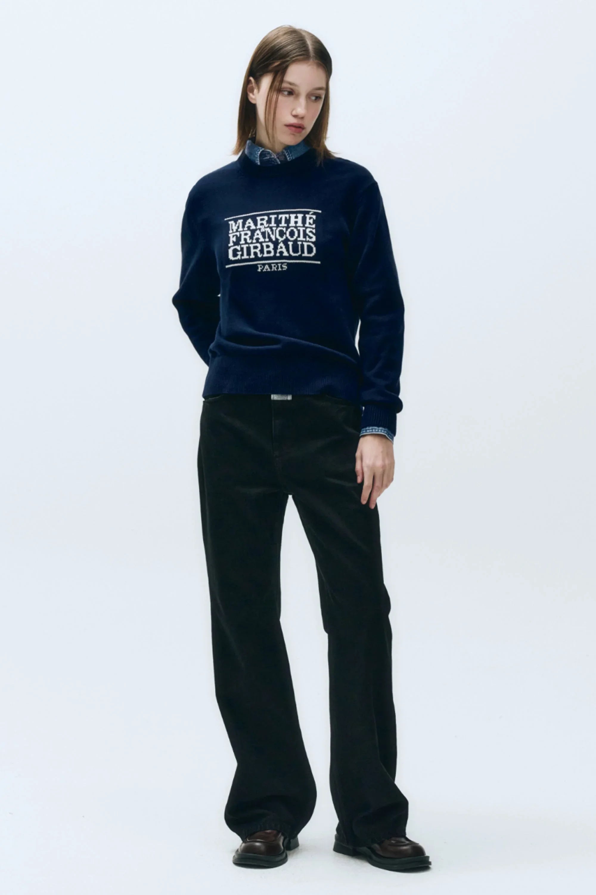Classic Logo Knit Pullover Navy