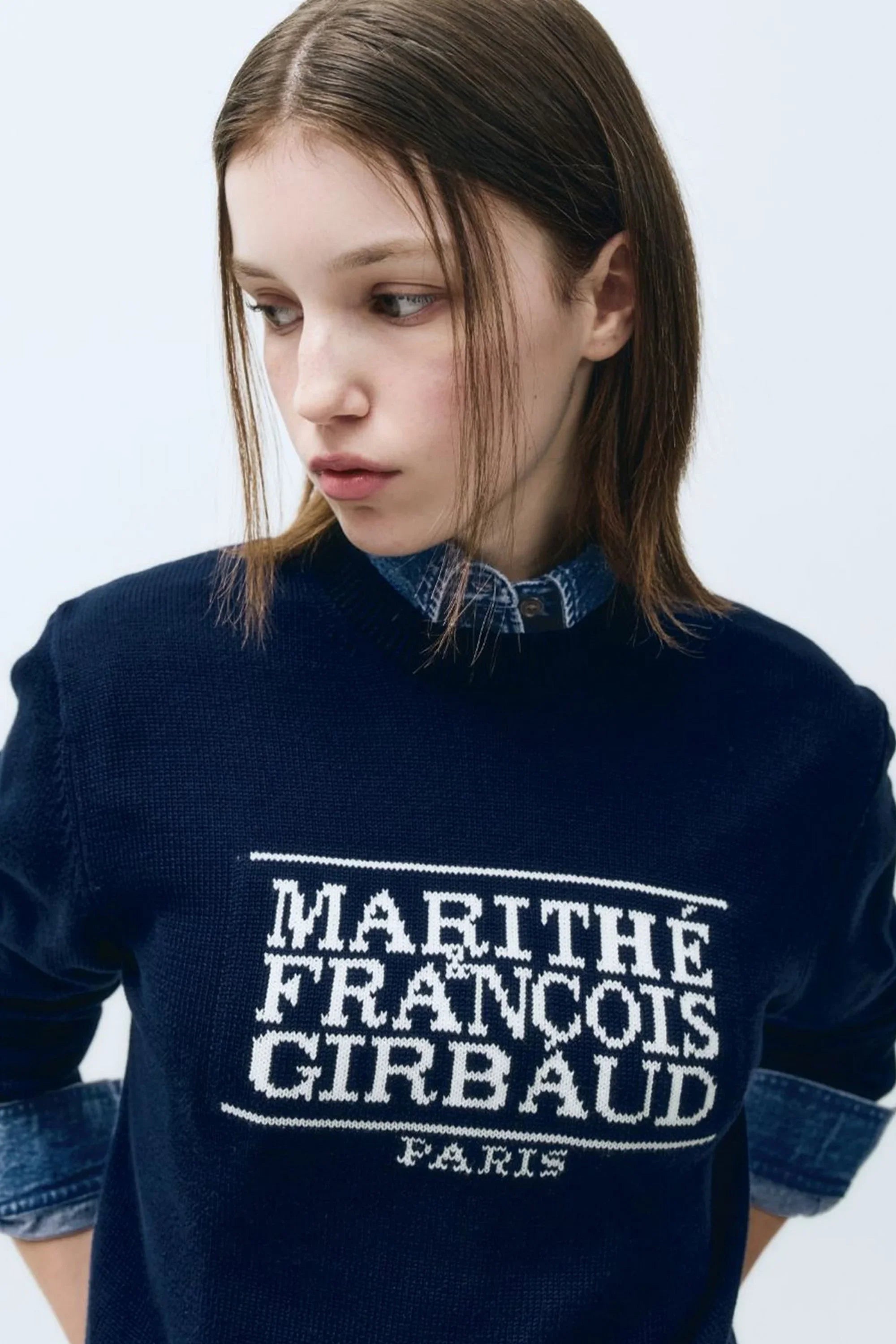 Classic Logo Knit Pullover Navy