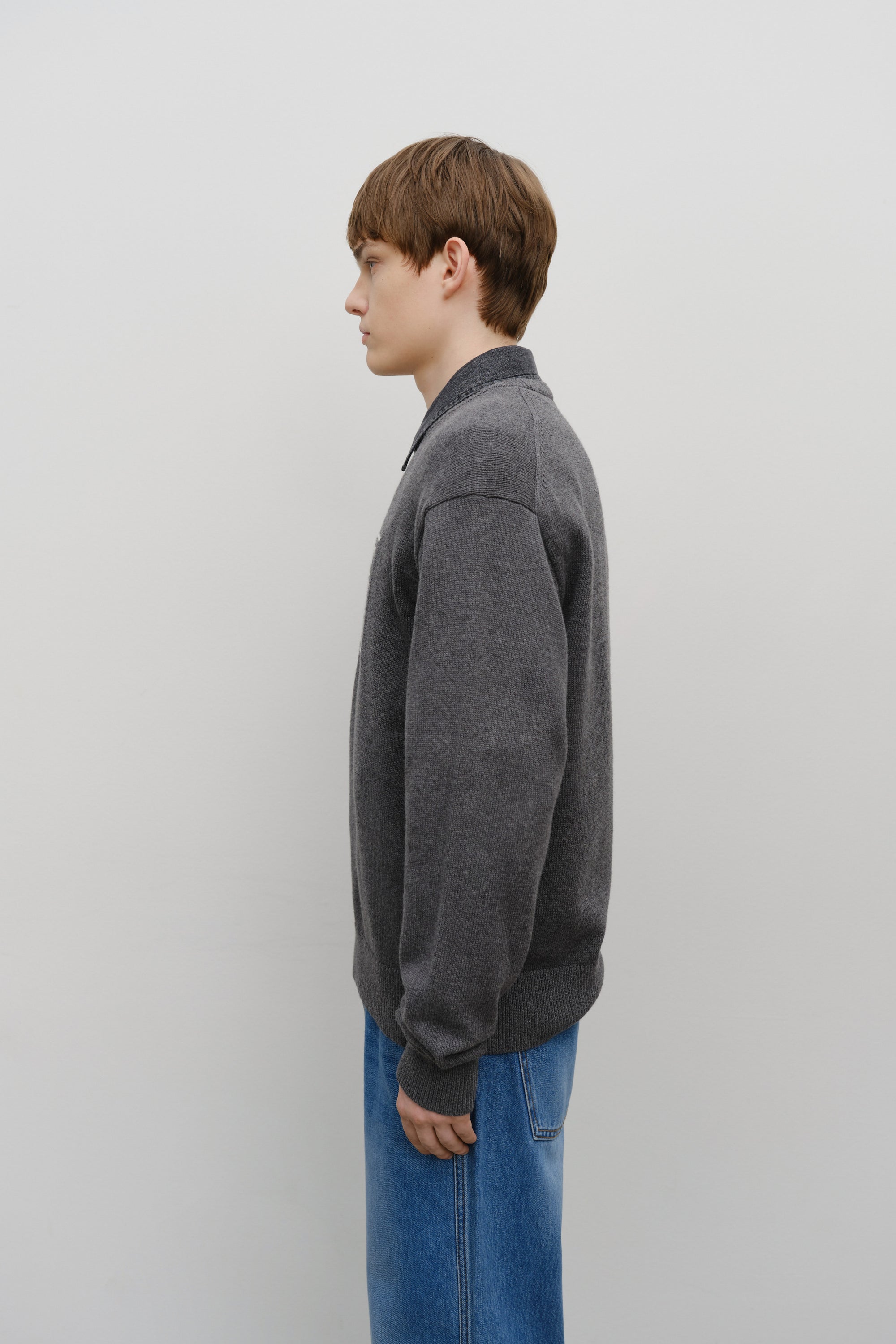 Classic Logo Knit Pullover Charcoal