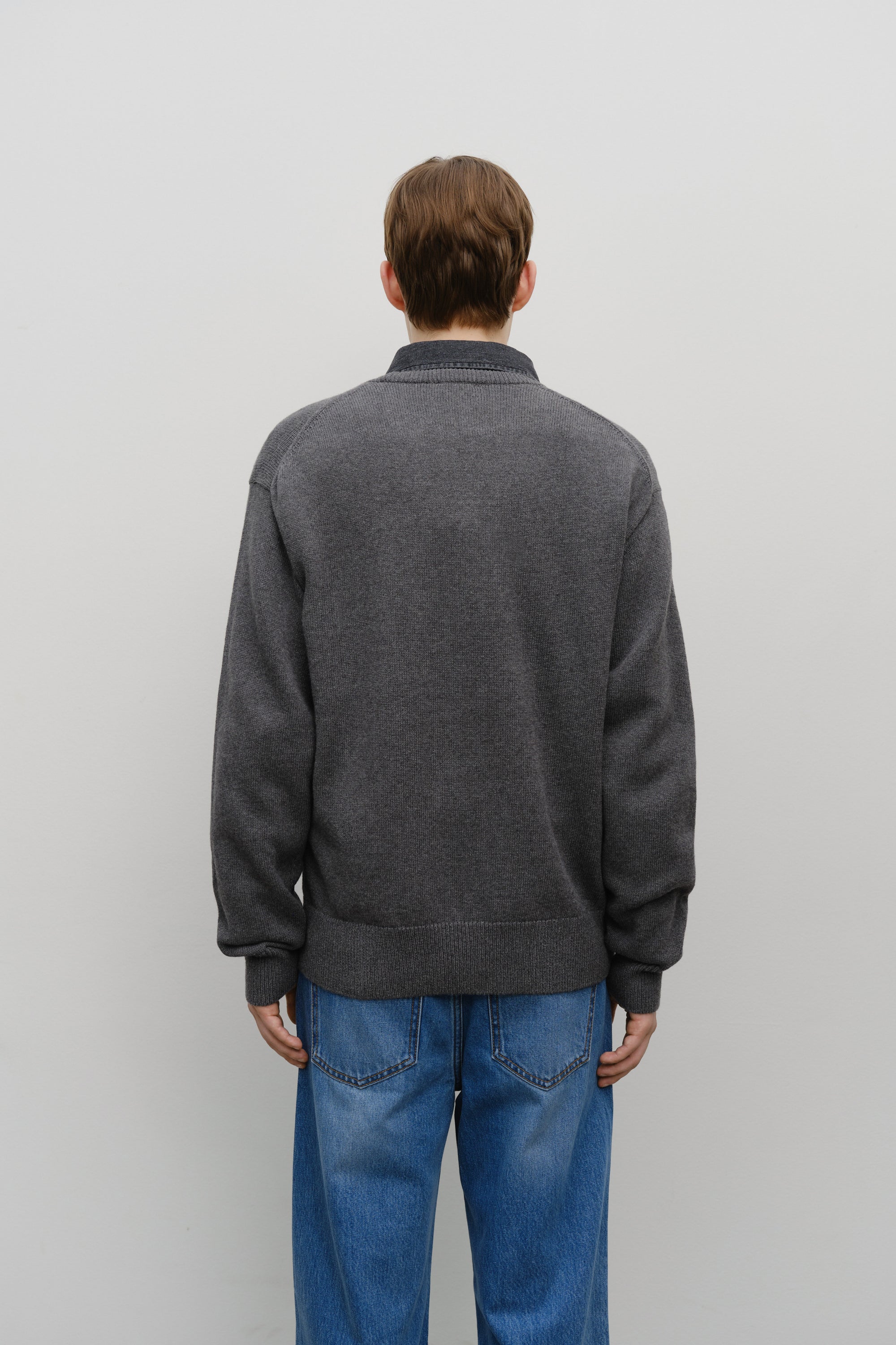 Classic Logo Knit Pullover Charcoal