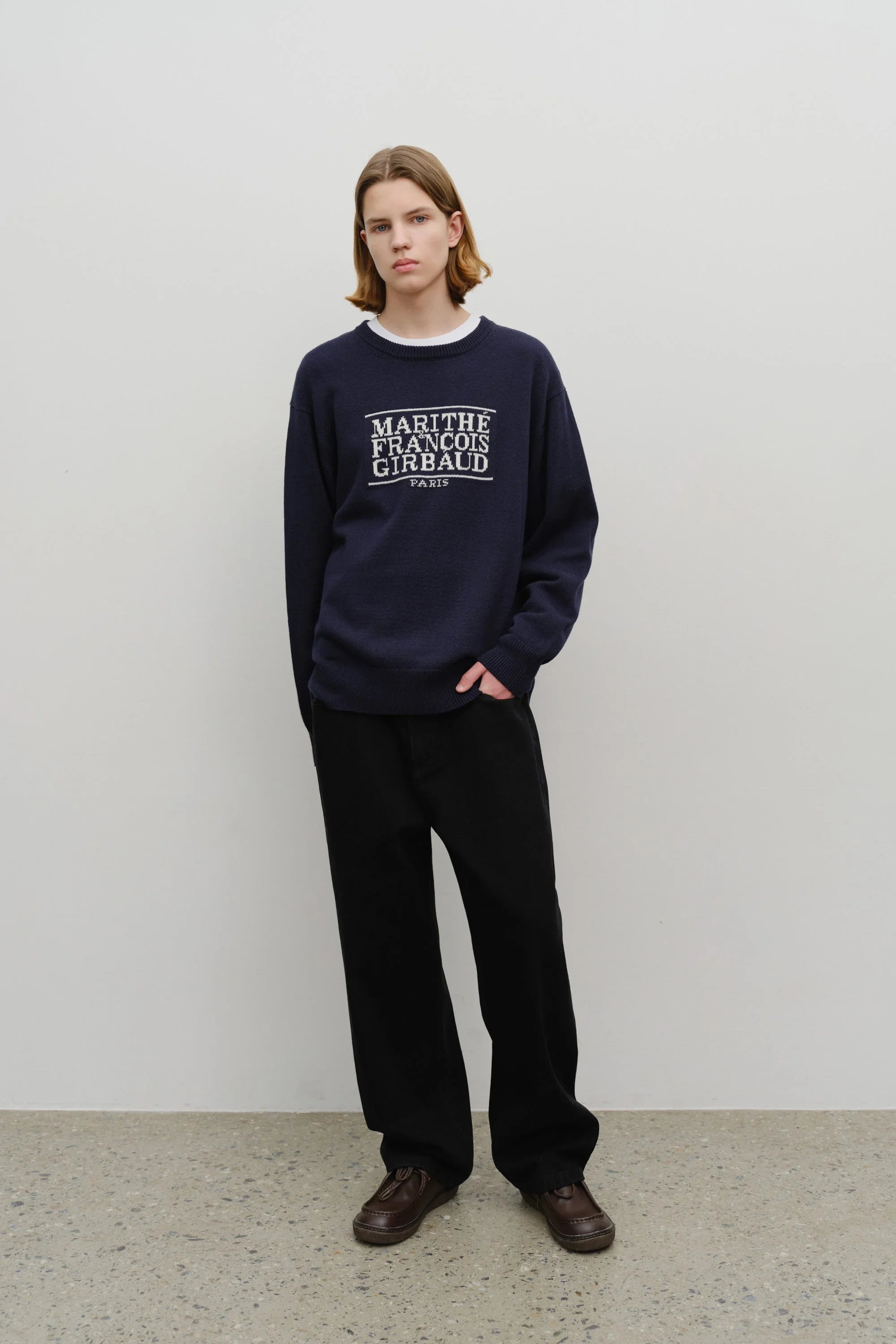 Classic Logo Knit Pullover Navy