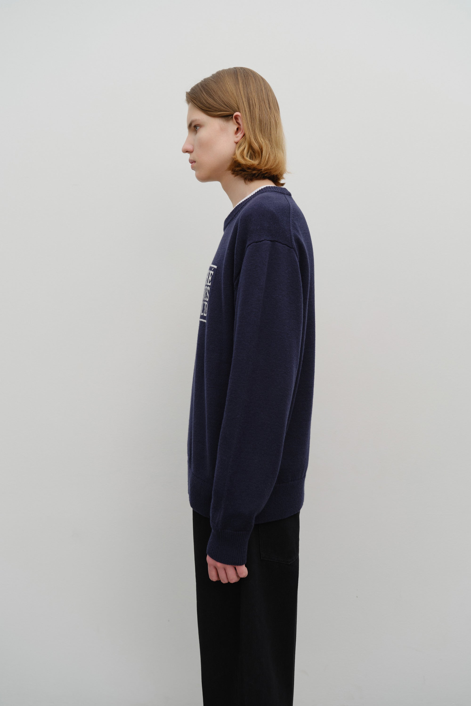 Classic Logo Knit Pullover Navy