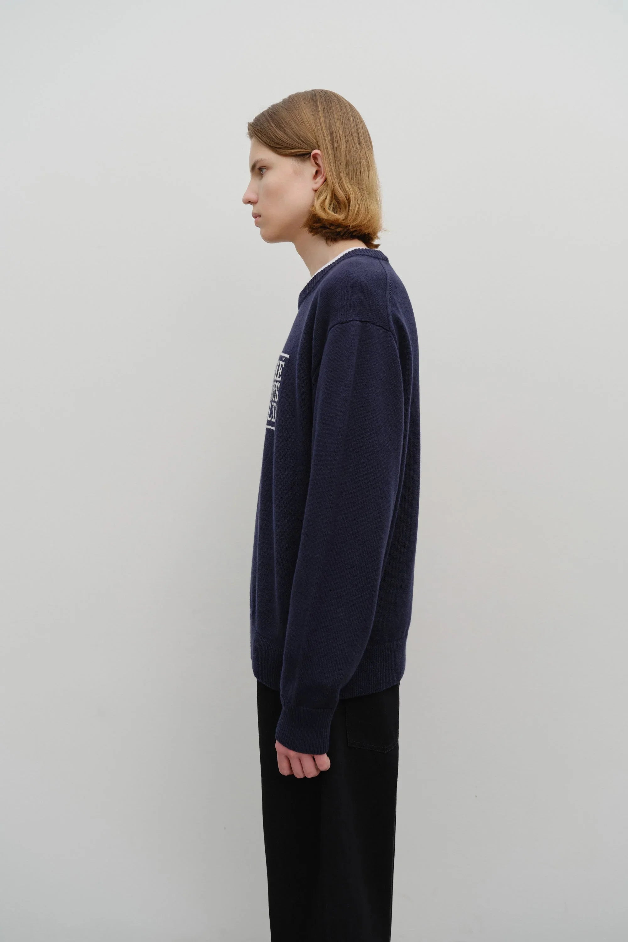 Classic Logo Knit Pullover Navy