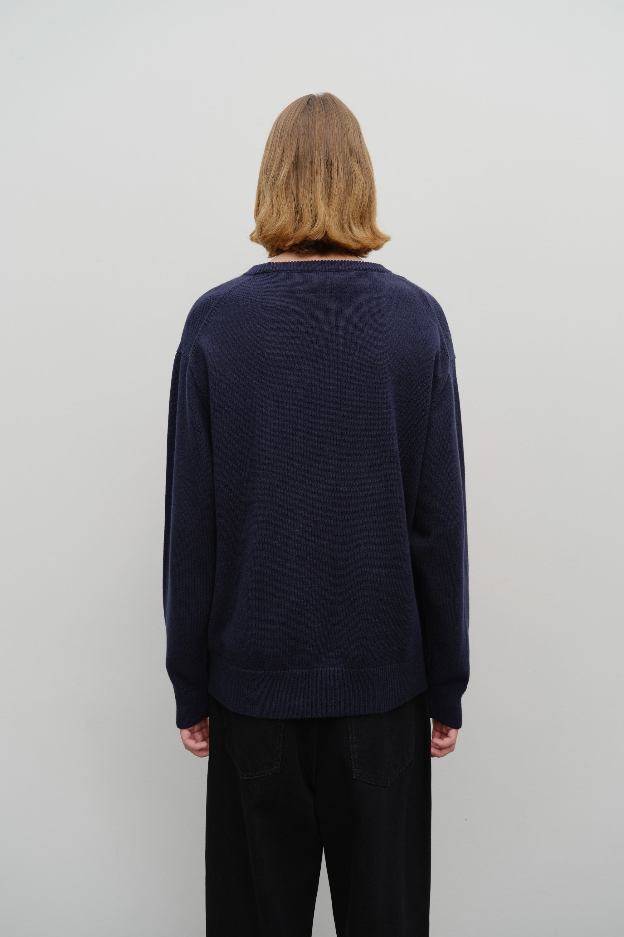 Classic Logo Knit Pullover Navy