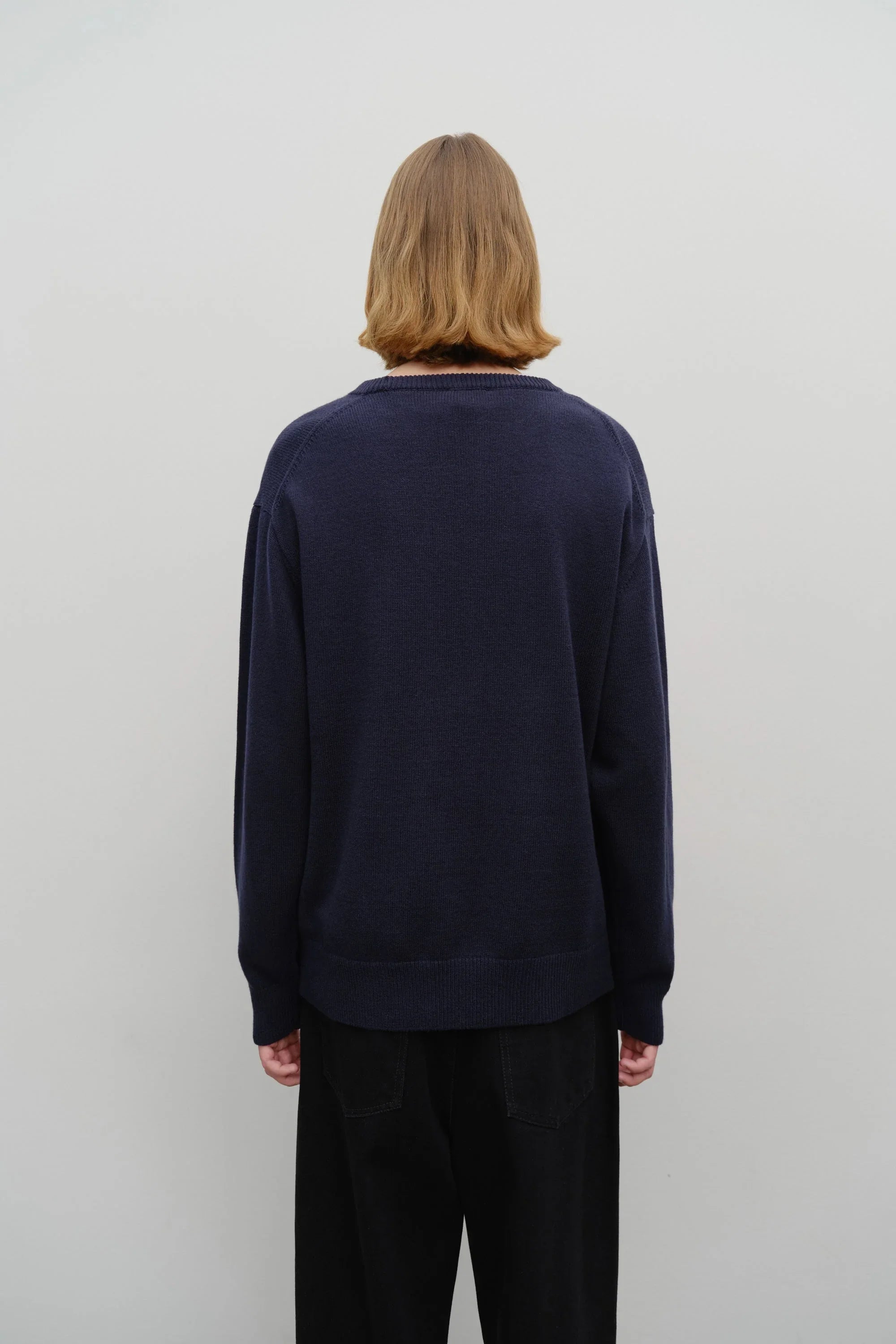Classic Logo Knit Pullover Navy