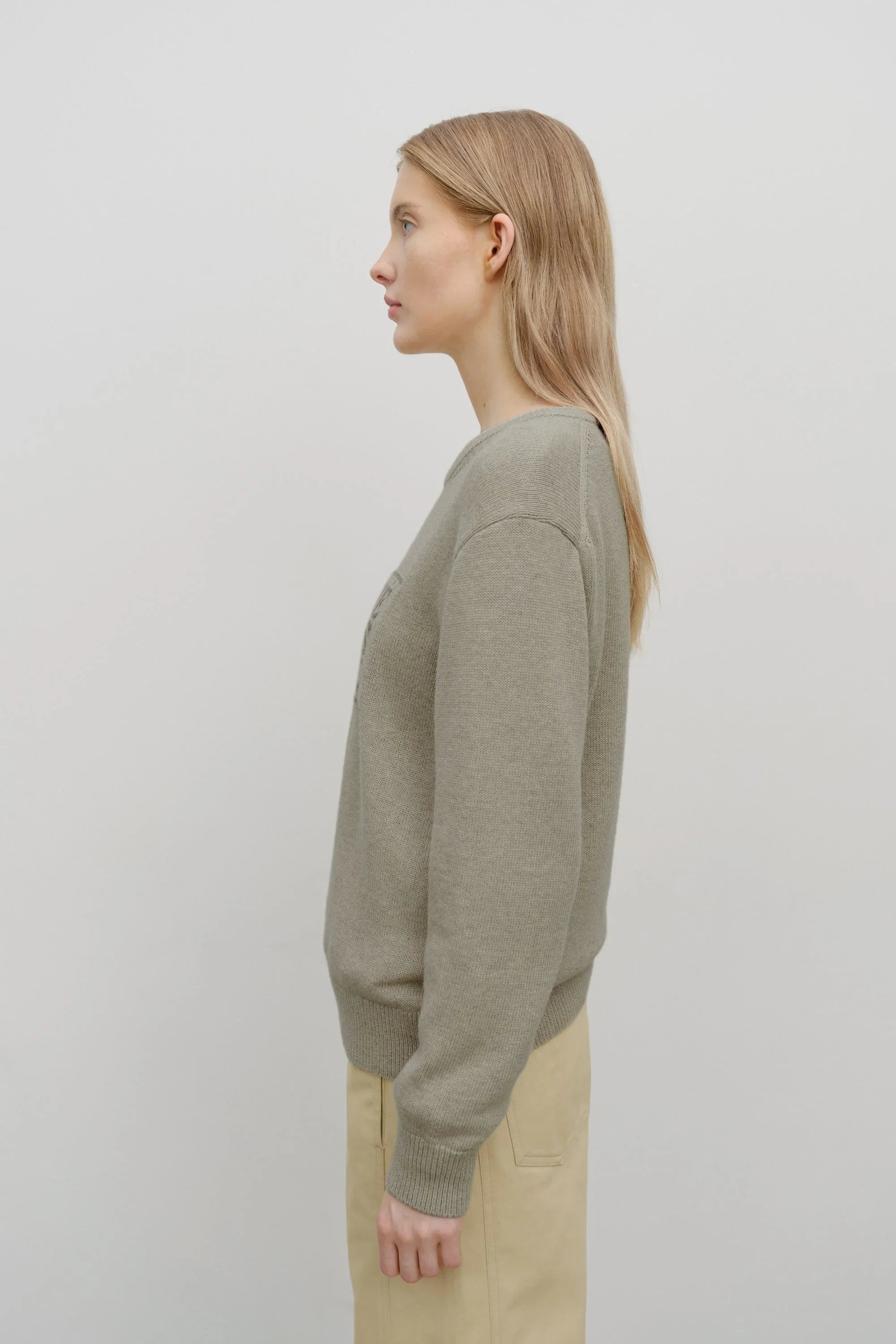 Classic Logo Knit Pullover Oatmeal
