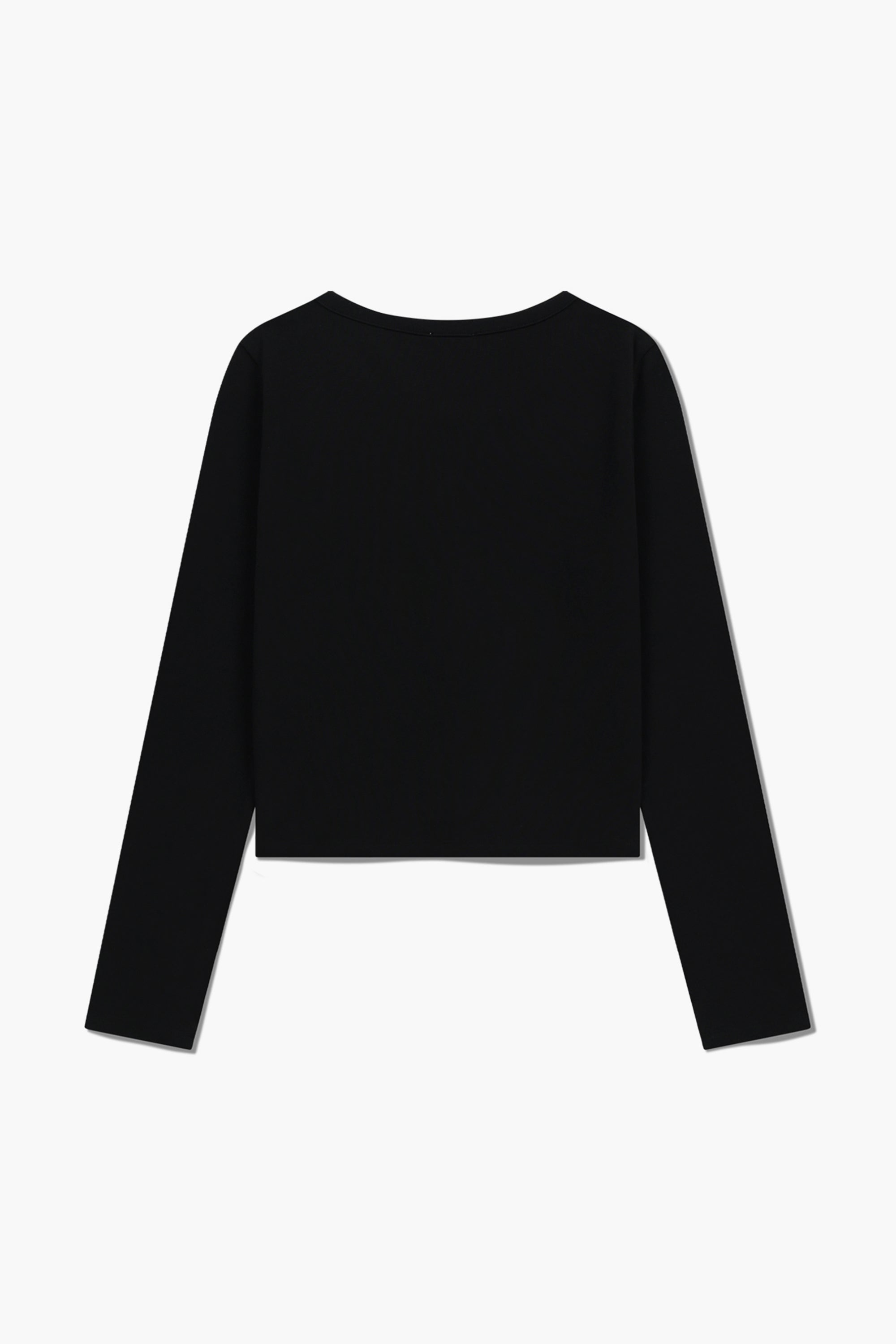 W Basic Cotton Cardigan Black