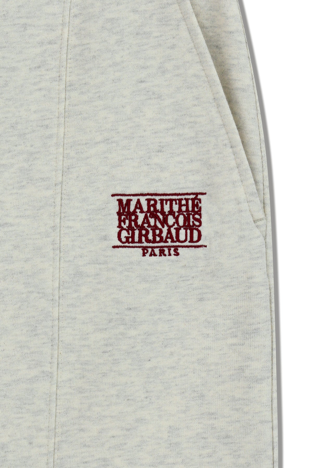 W Embroidery Classic Logo Sweat Skirt Oatmeal