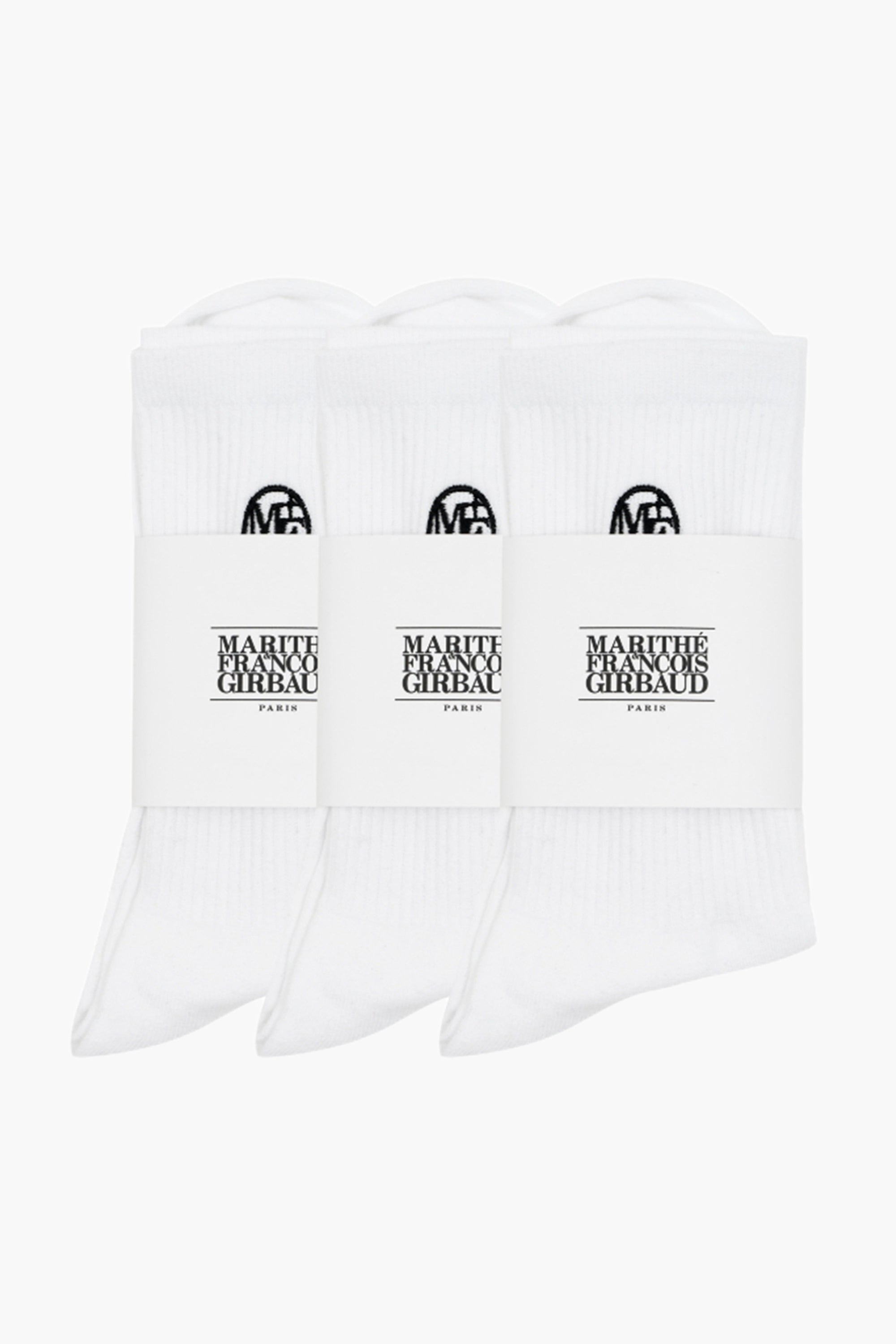 3Pack Embroidery Socks White