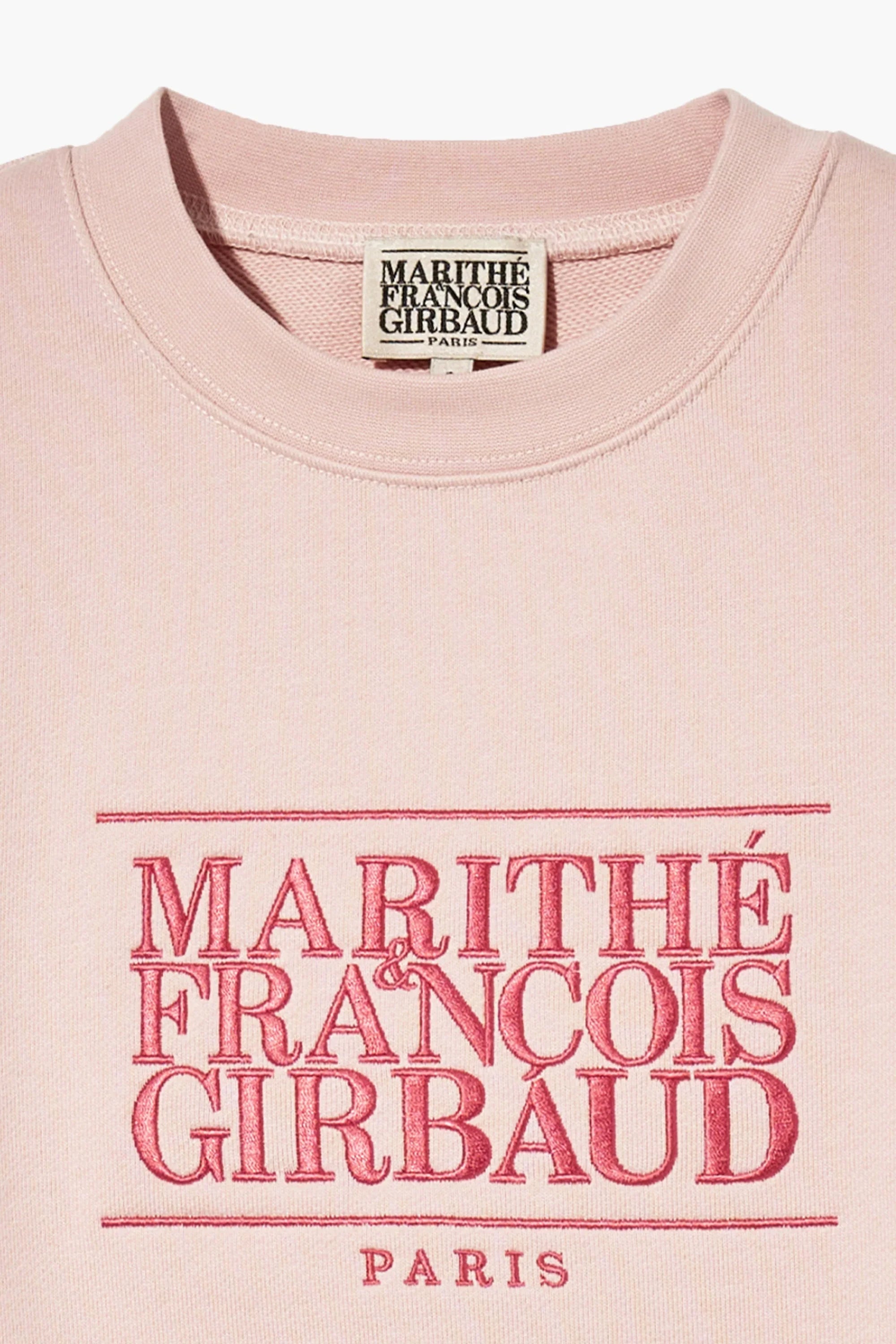 W Classic Logo Crop Sweatshirt Light Pink