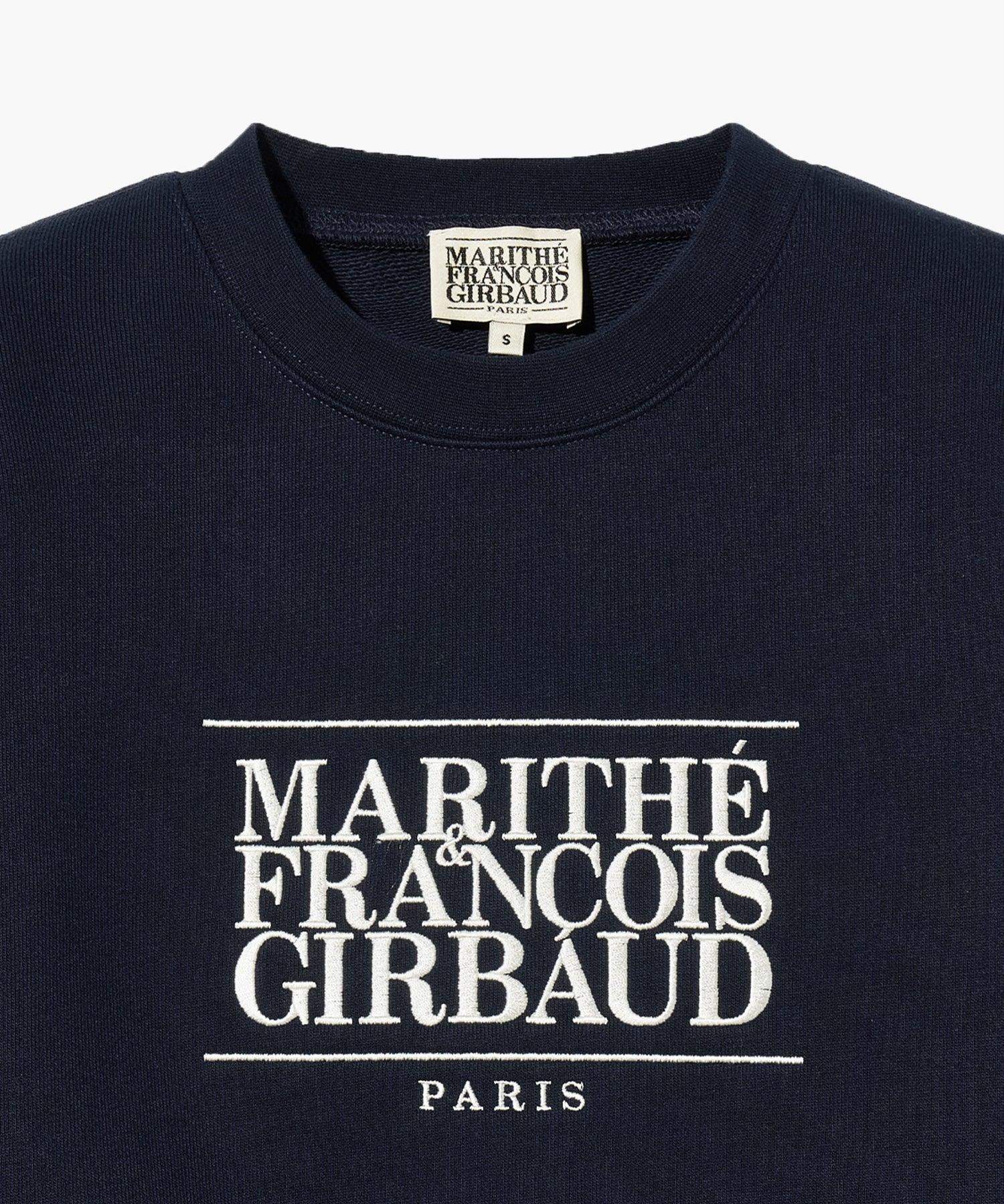 W Classic Logo Crop Sweatshirt Navy