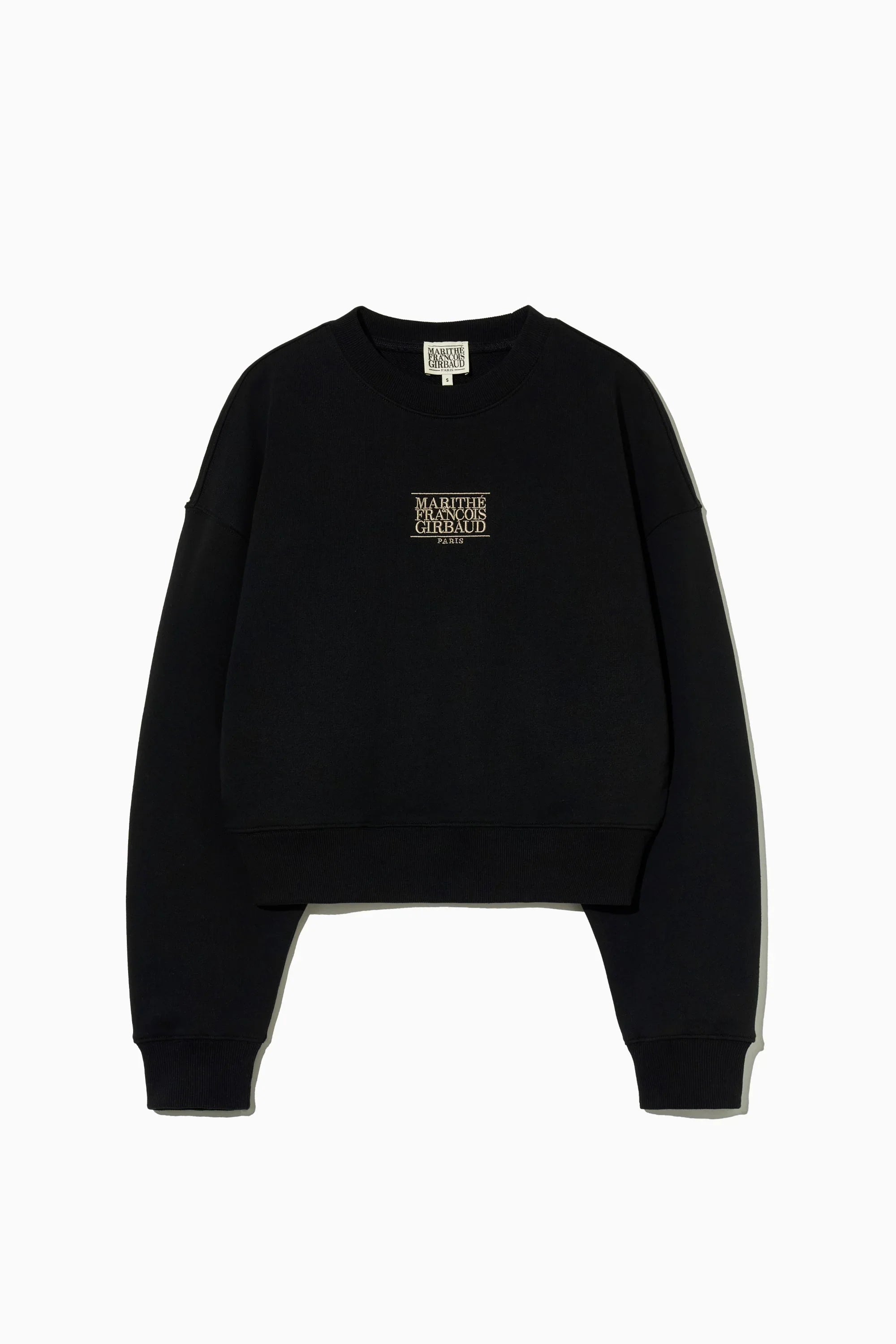 W Small Logo Crop Sweatshirt Black