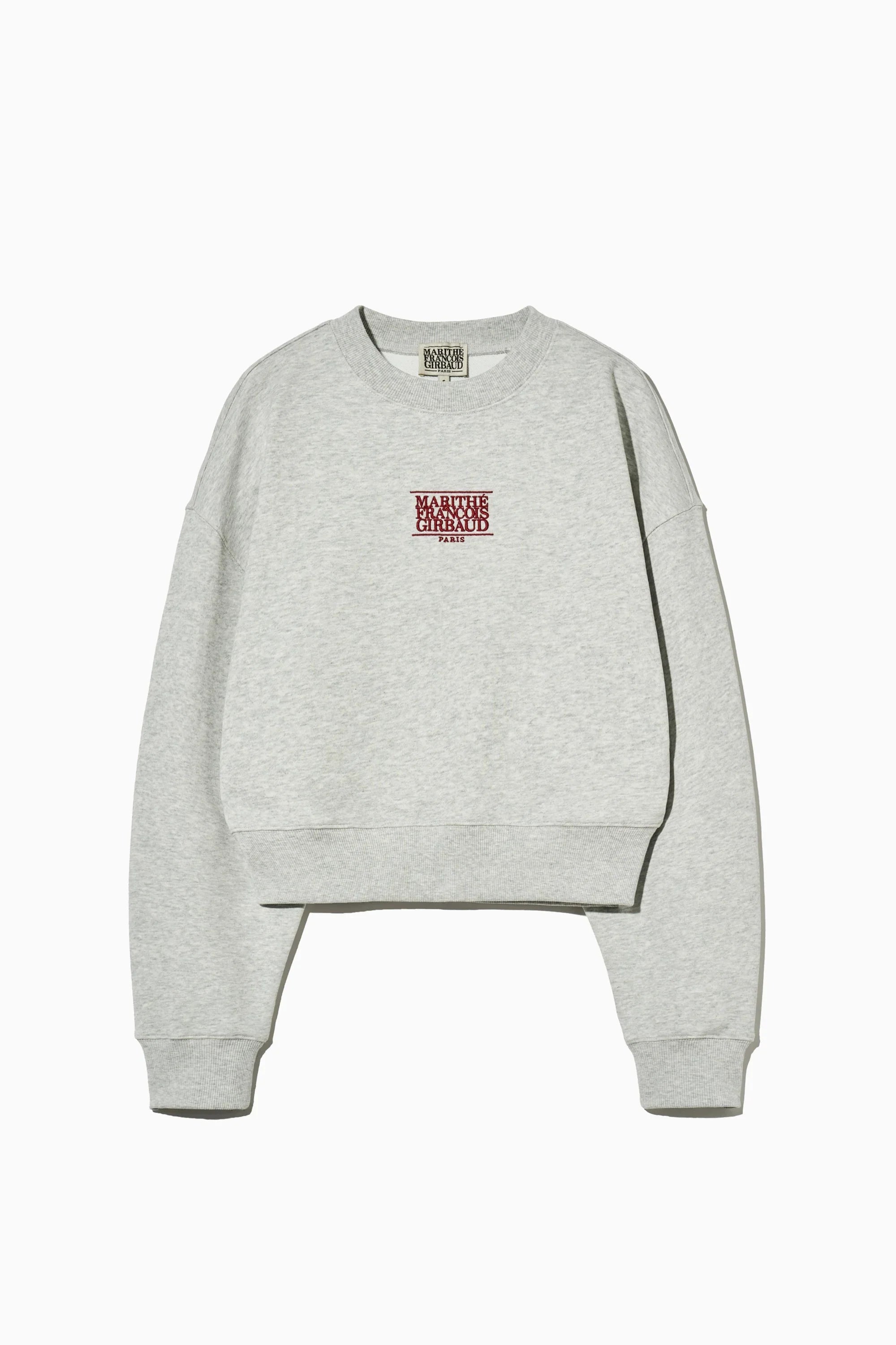 W Small Logo Crop Sweatshirt Light Heather Gray