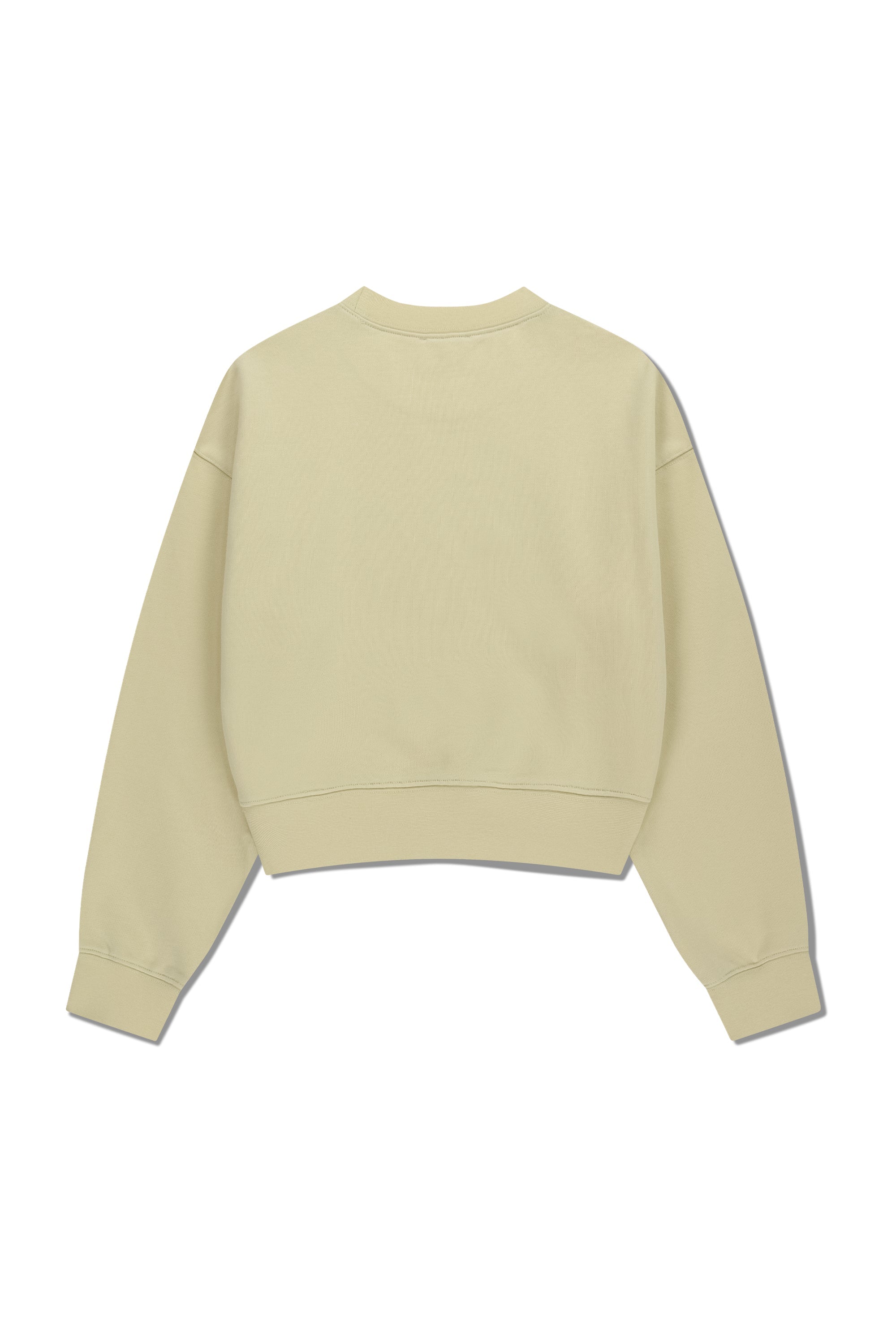 W Classic Logo Crop Sweatshirt Light Yellow