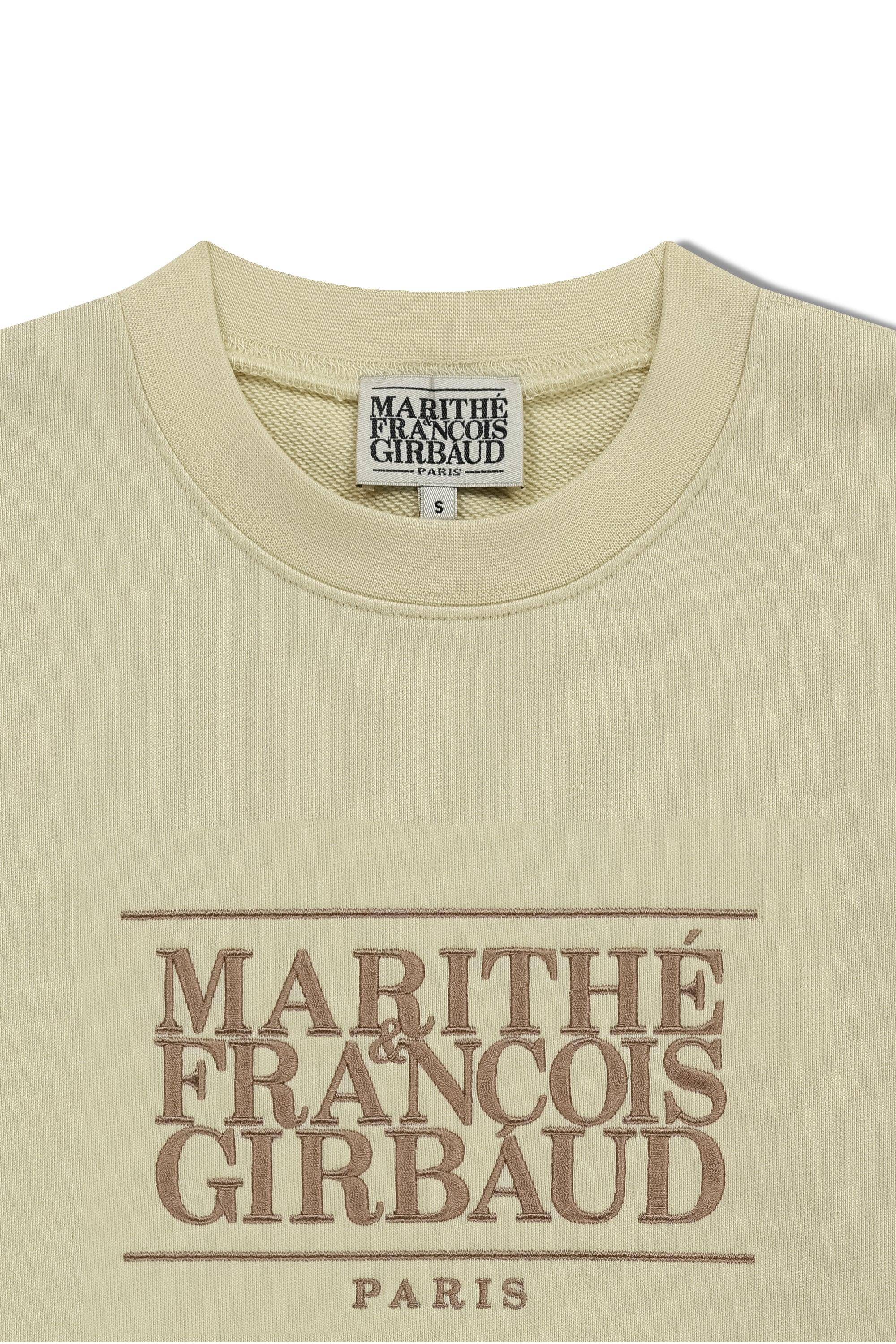 W Classic Logo Crop Sweatshirt Light Yellow