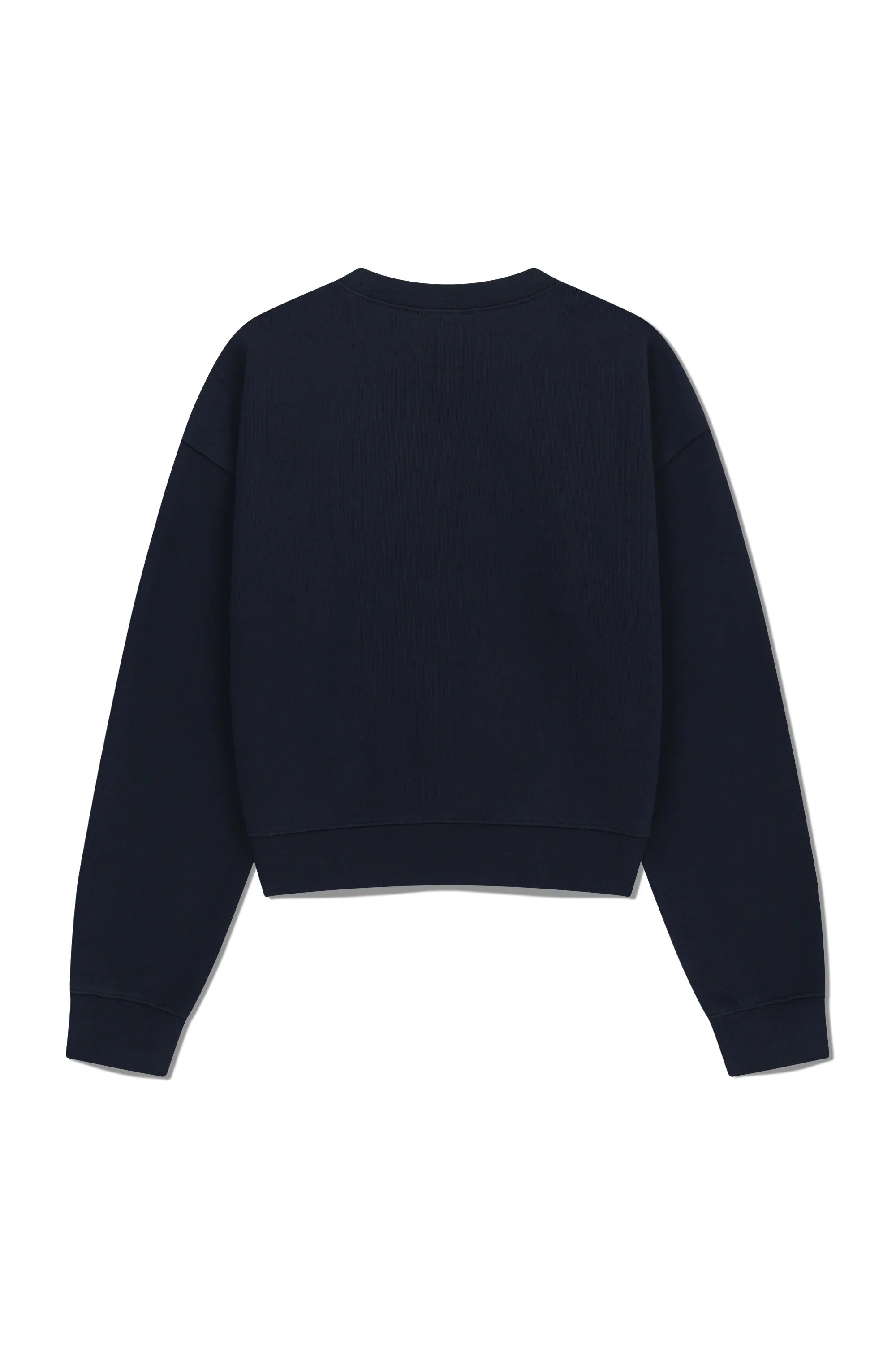 W Classic Logo Crop Sweatshirt Navy