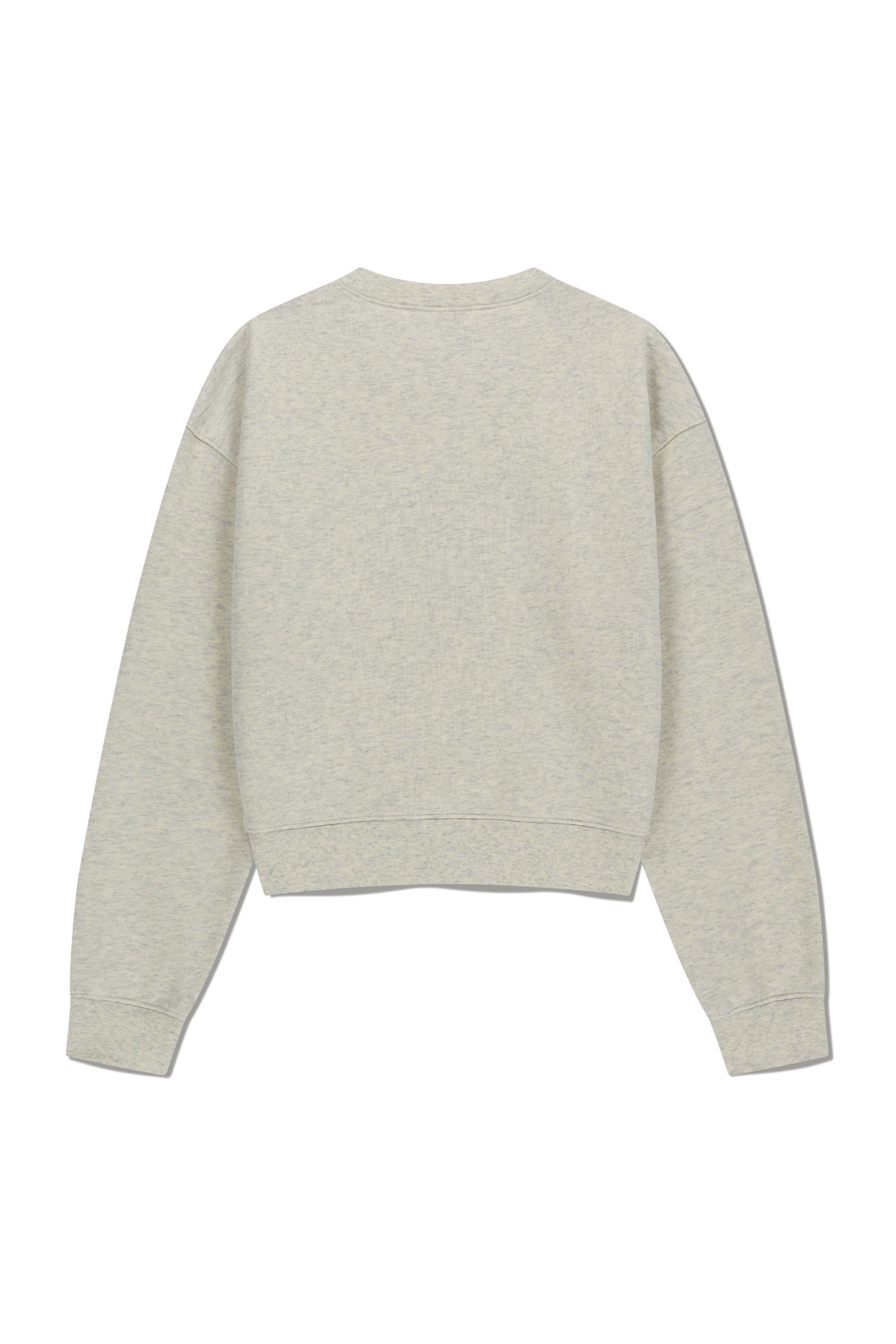 W Classic Logo Crop Sweatshirt Oatmeal