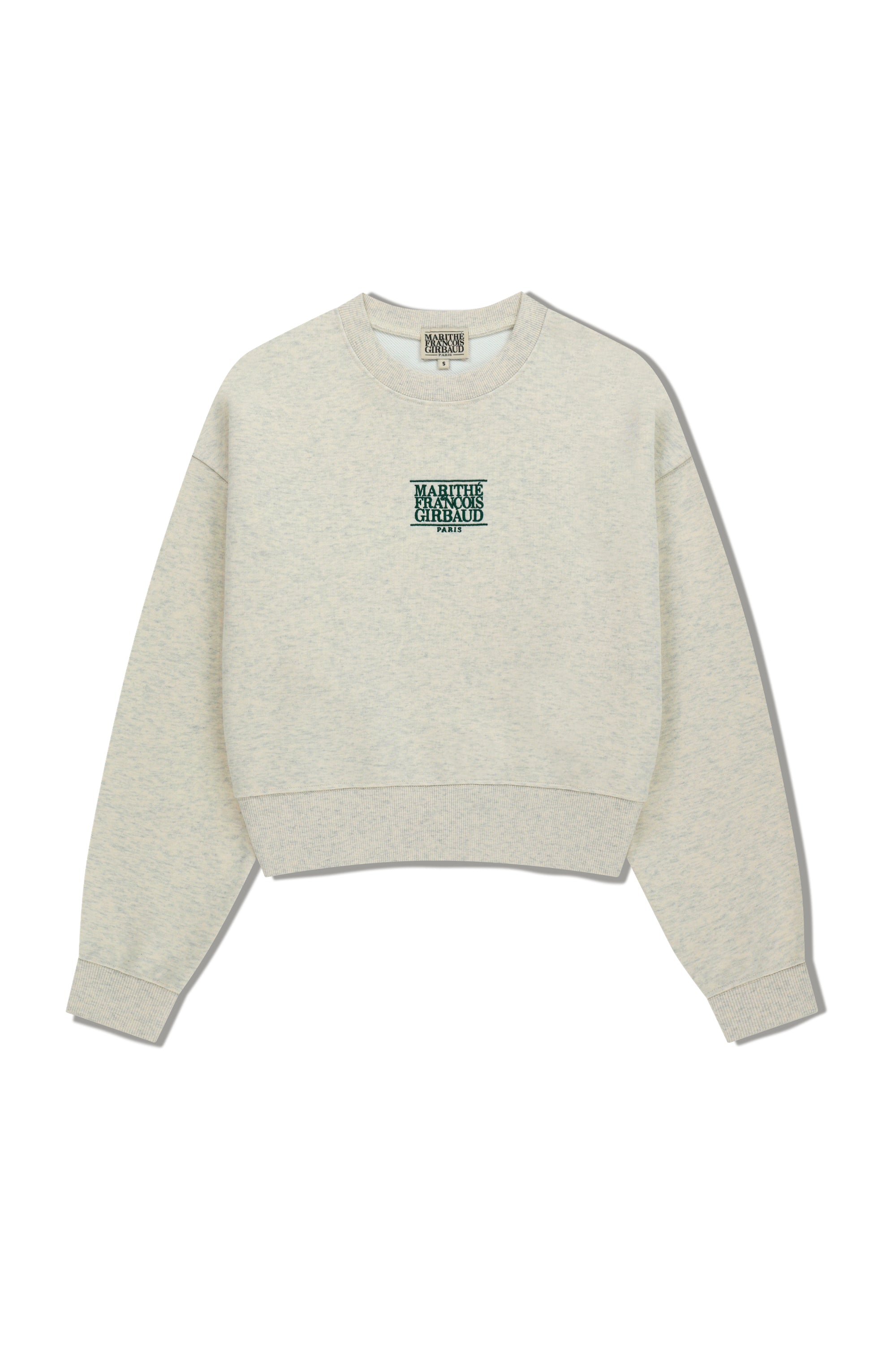 W Small Cl Crop Sweatshirt Oatmeal