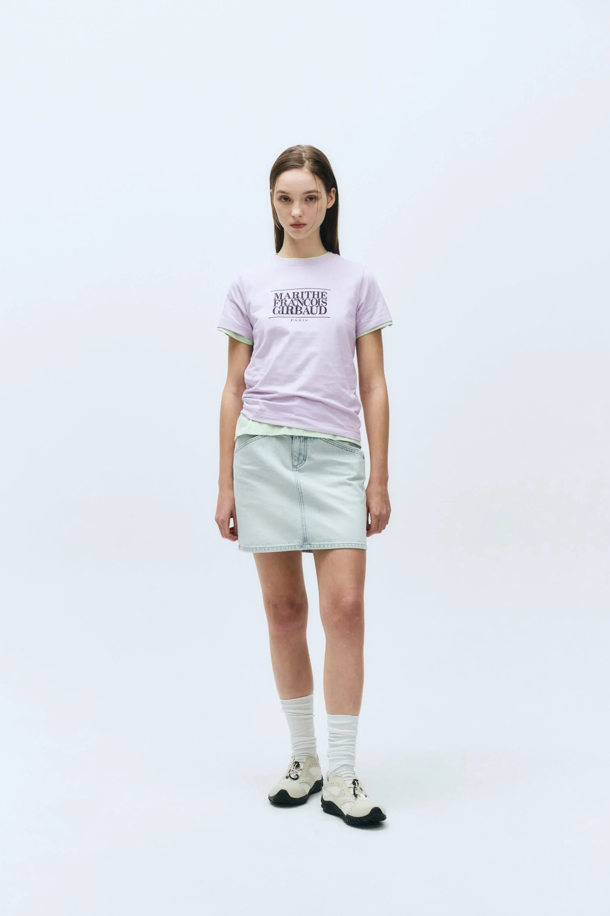 W Classic Logo Tee Light Purple