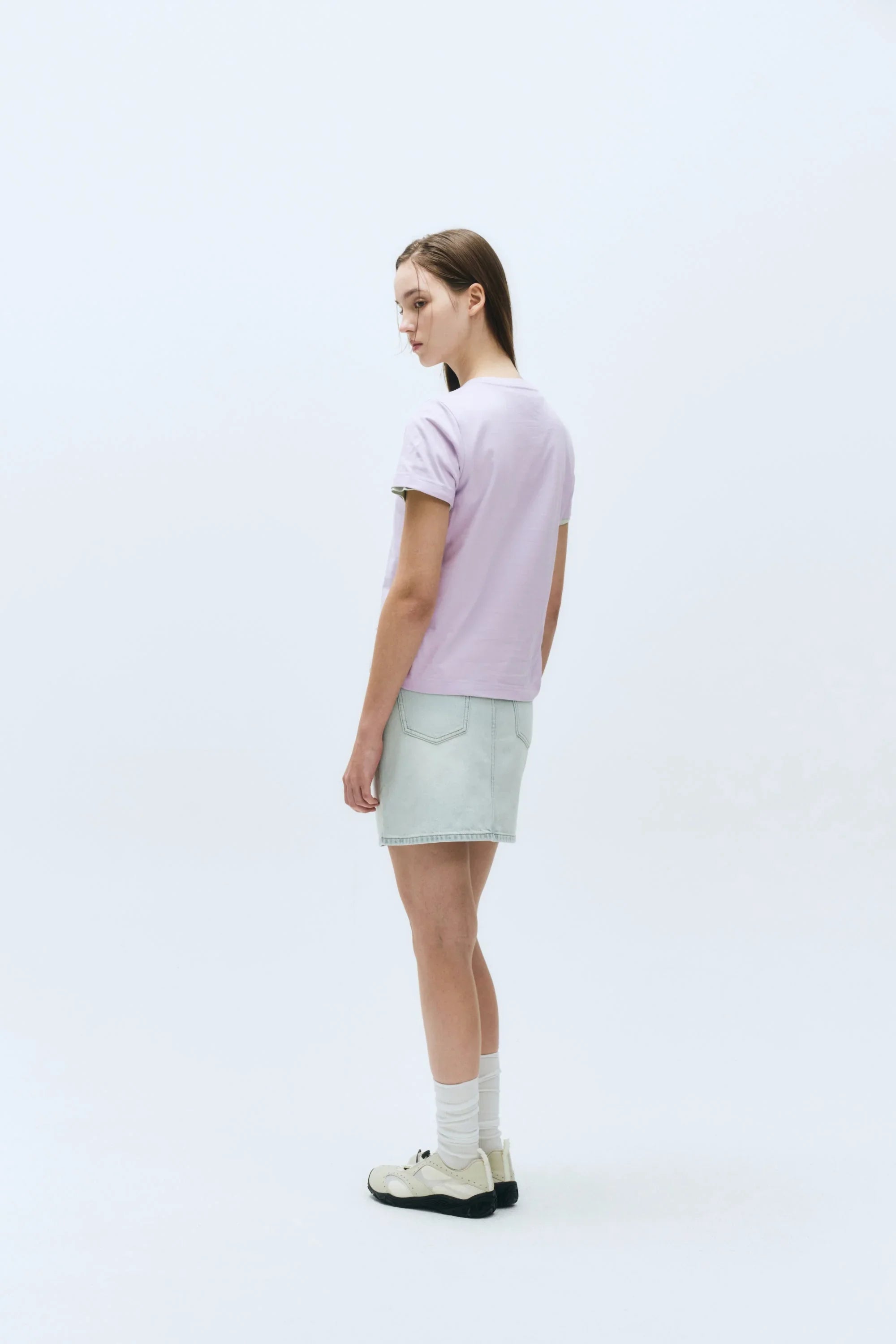 W Classic Logo Tee Light Purple