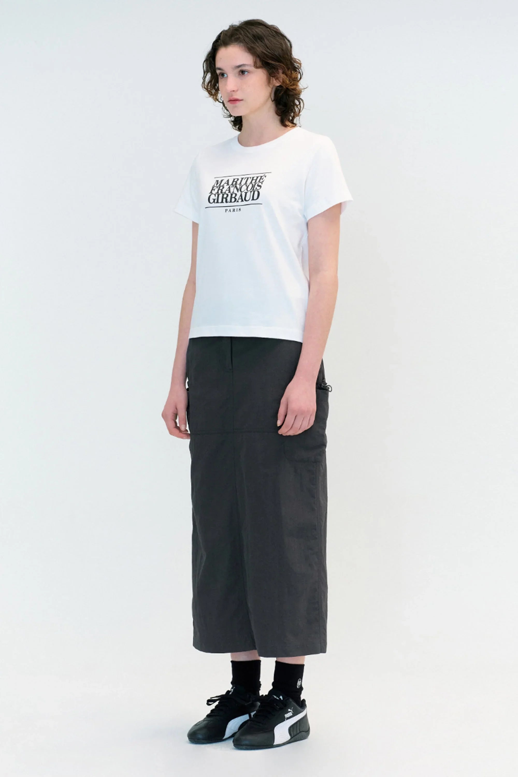 W Classic Logo Tee White