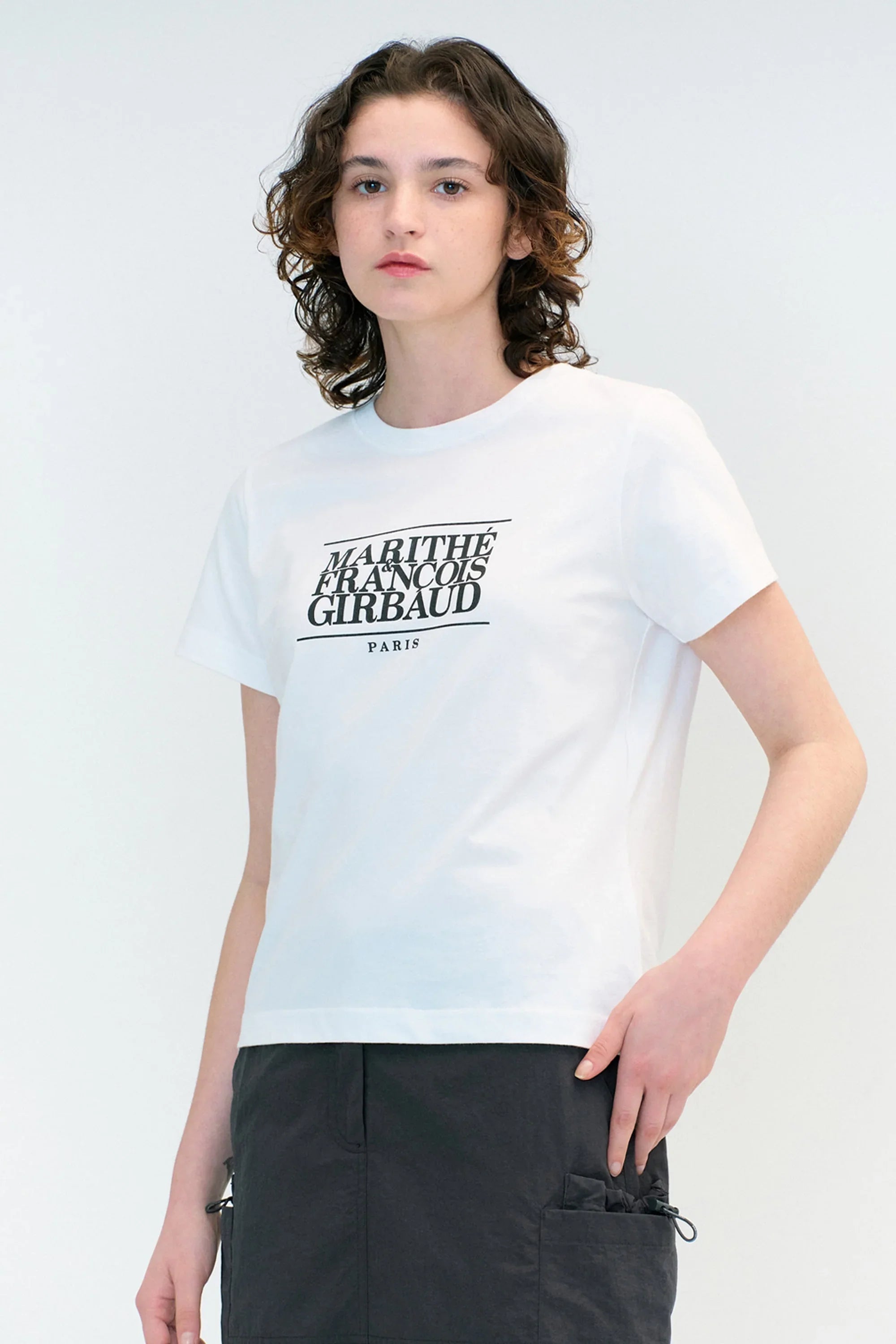 W Classic Logo Tee White