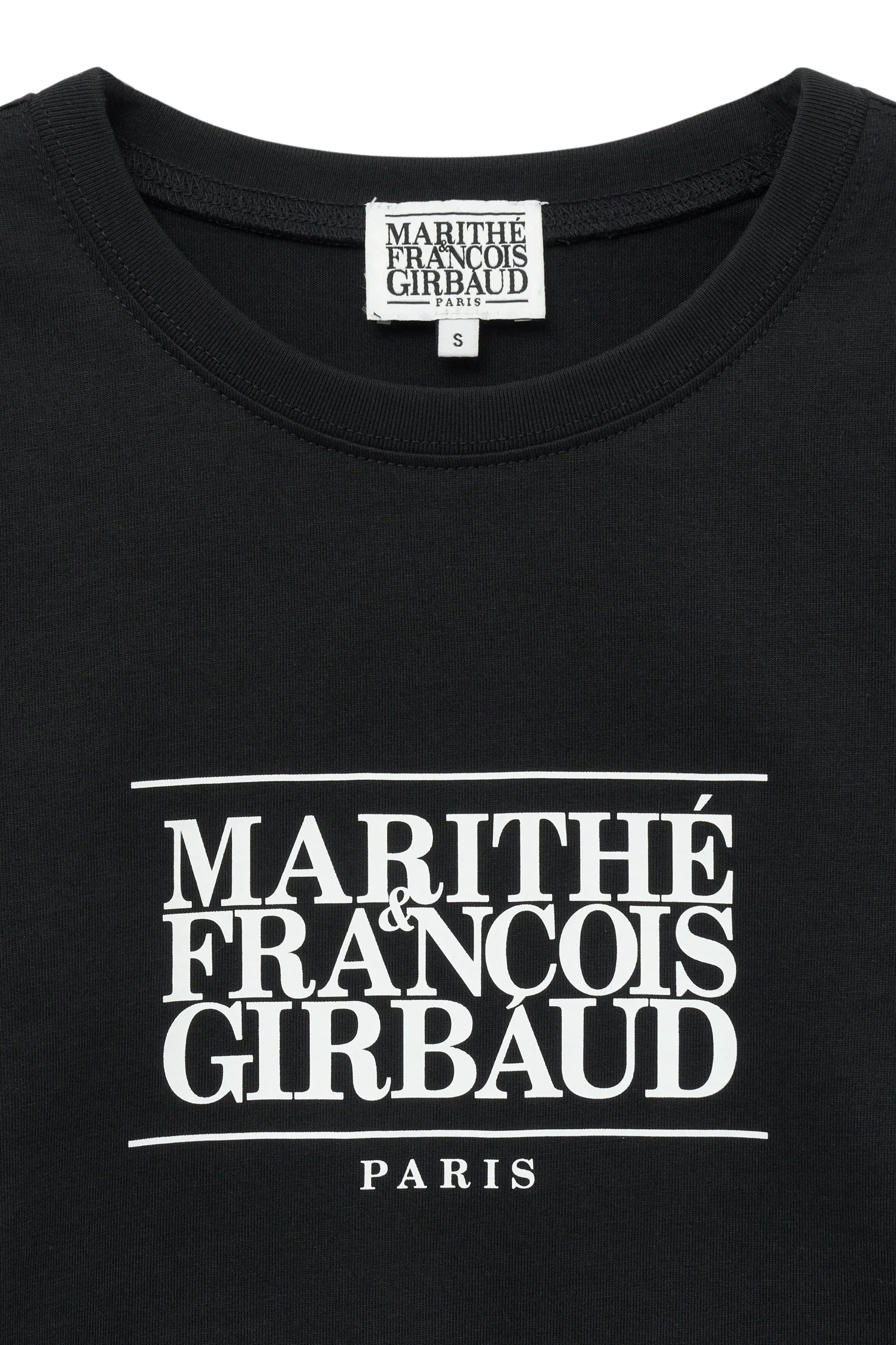 W Classic Logo Crop Tee Black