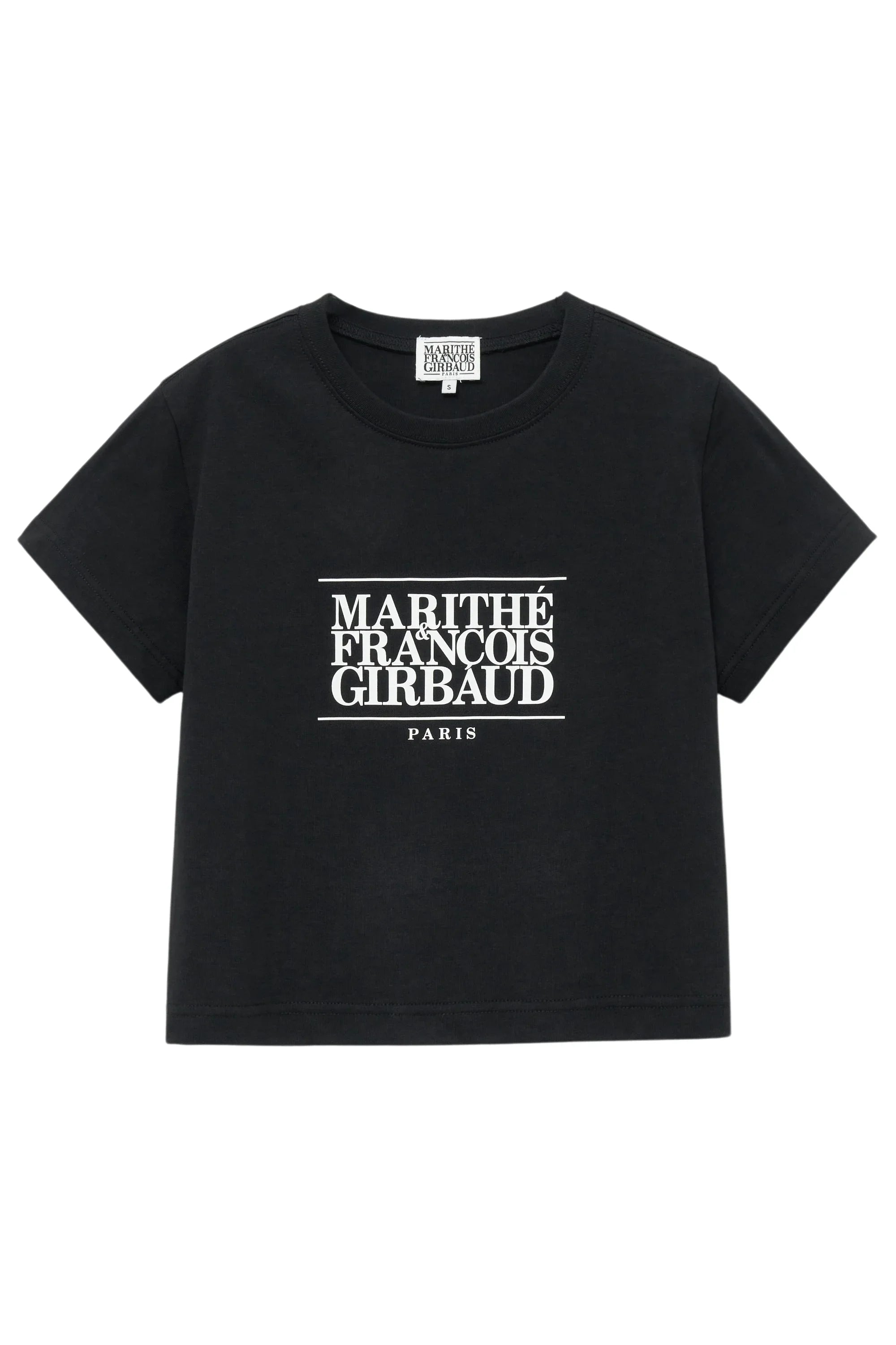 W Classic Logo Crop Tee Black