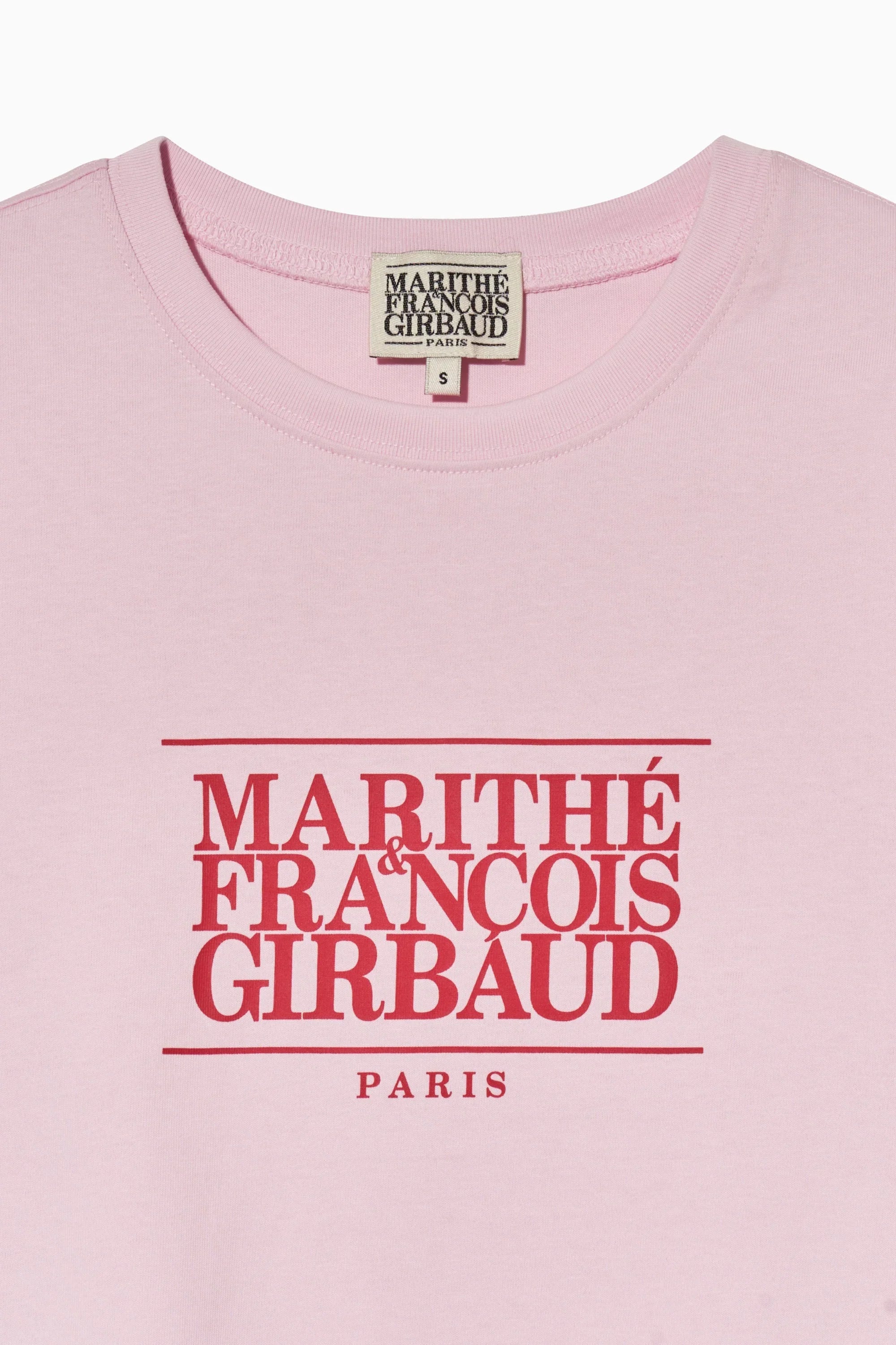 W Classic Logo Crop Tee Baby Pink