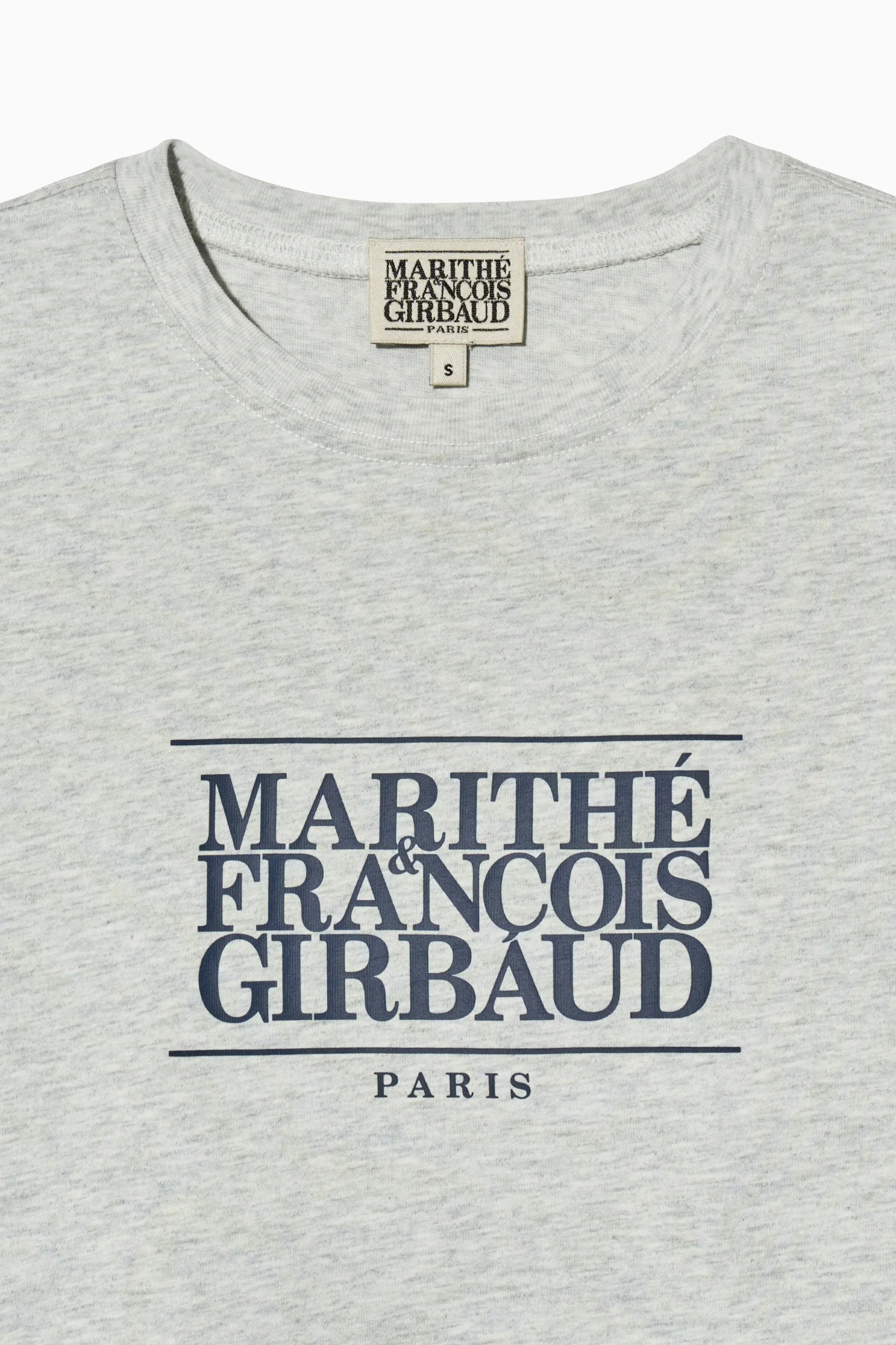 W Classic Logo Crop Tee Light Heather Gray