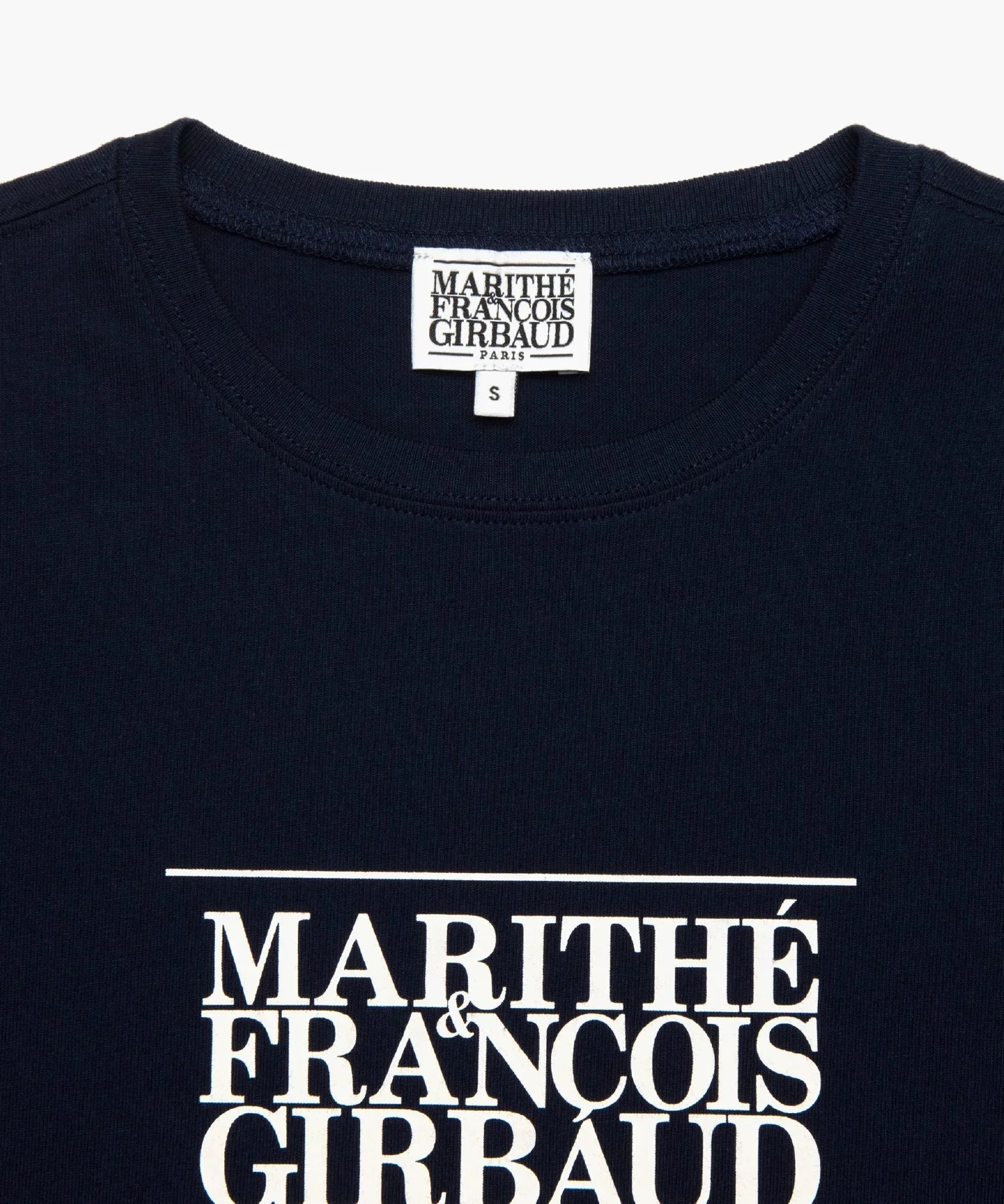 W Classic Logo Crop Tee Navy