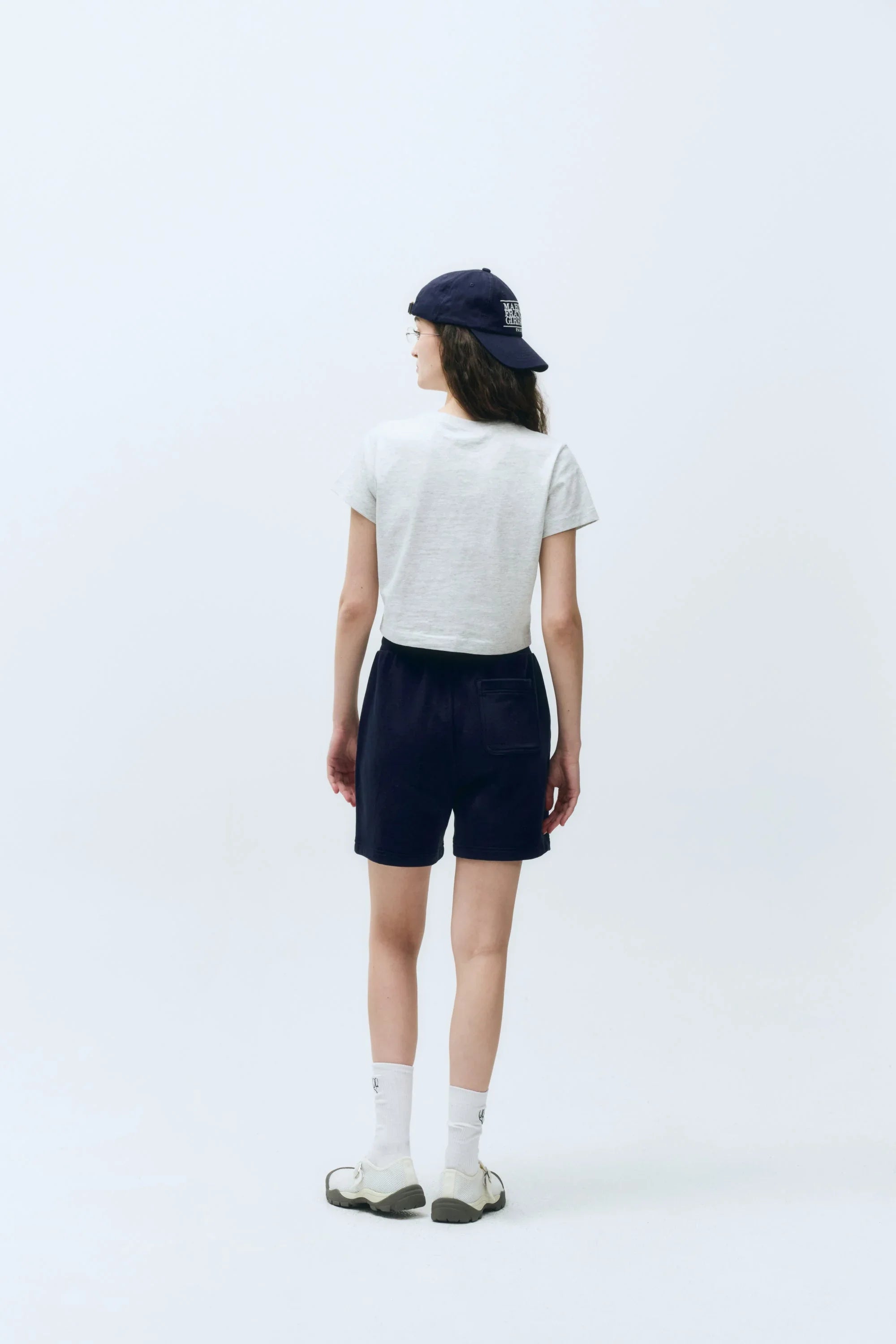 W Classic Logo Crop Tee White