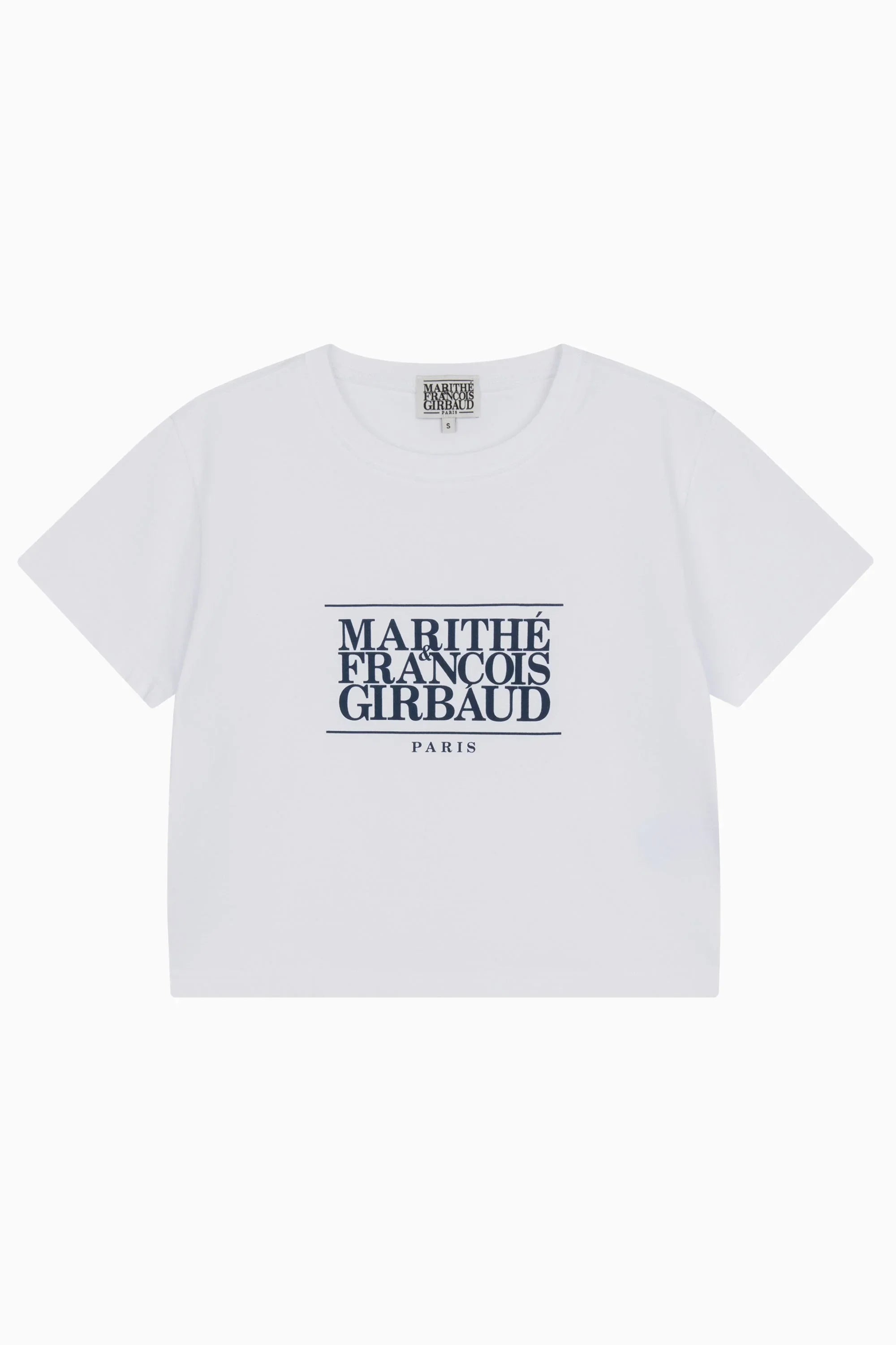 W Classic Logo Crop Tee White