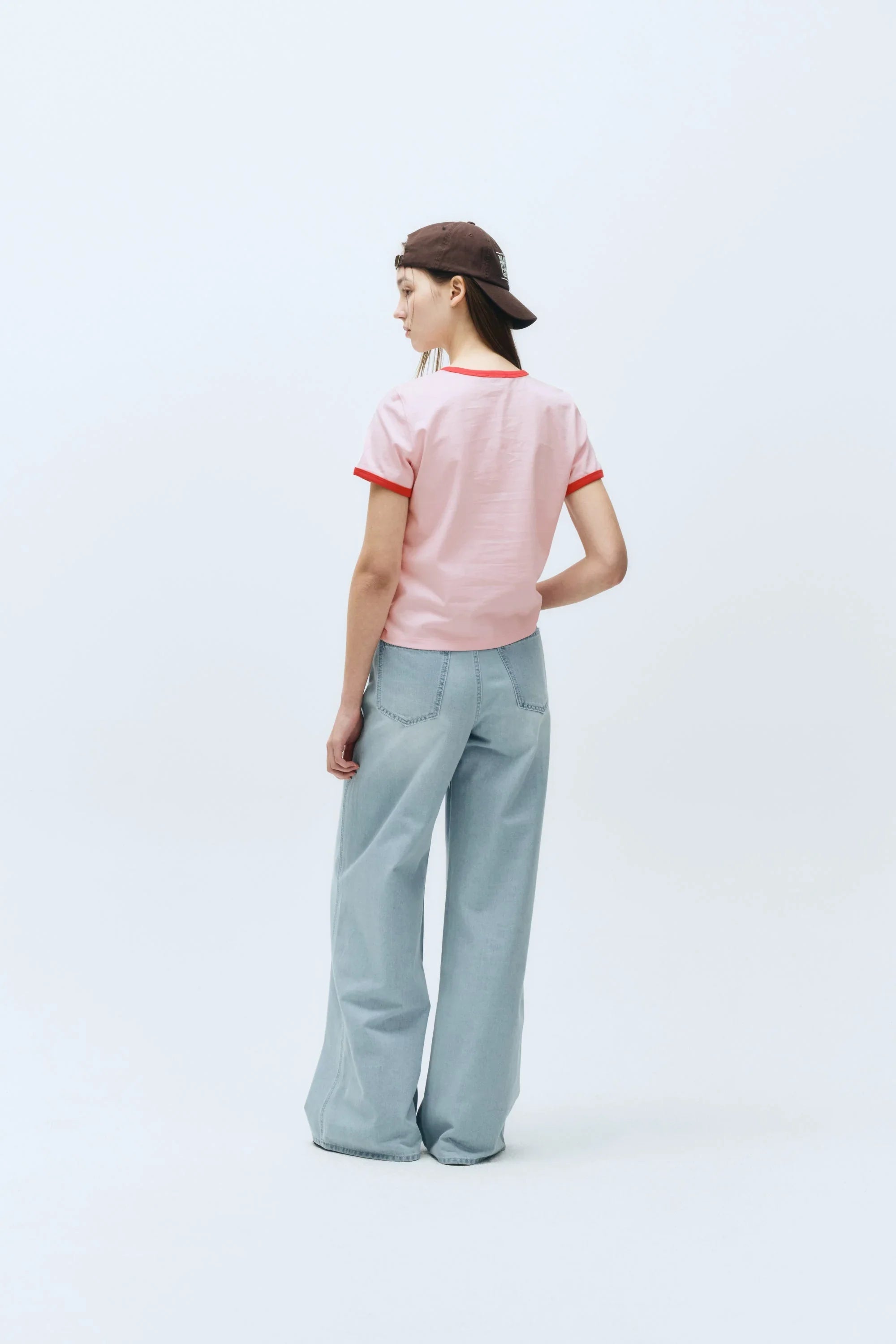 W Classic Logo Ringer Tee Pink