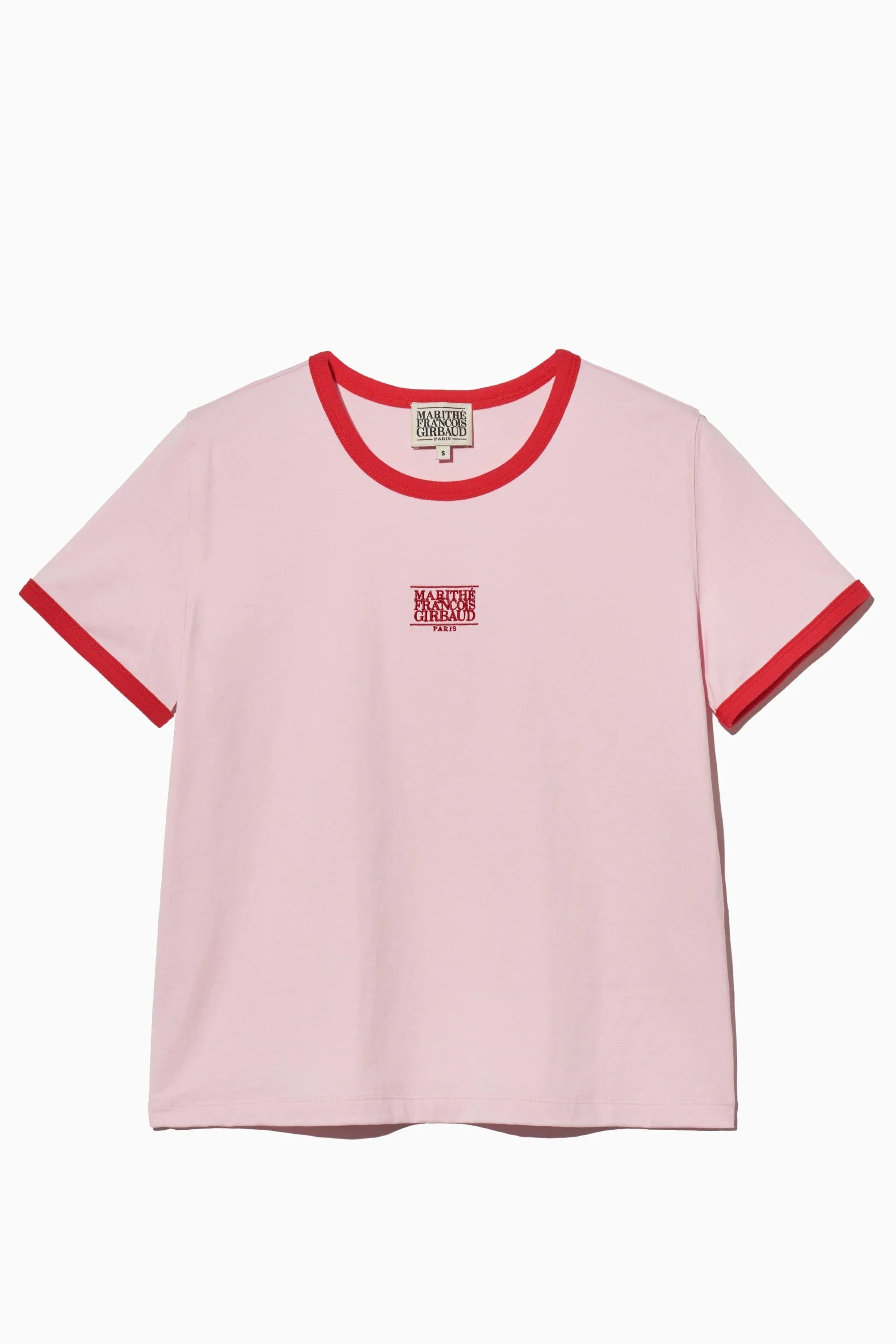 W Classic Logo Ringer Tee Pink