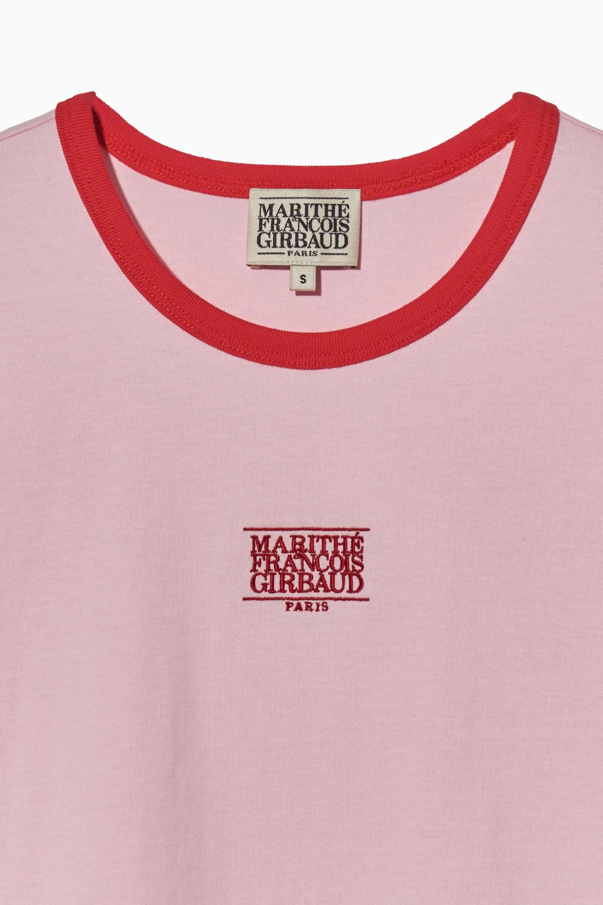 W Classic Logo Ringer Tee Pink