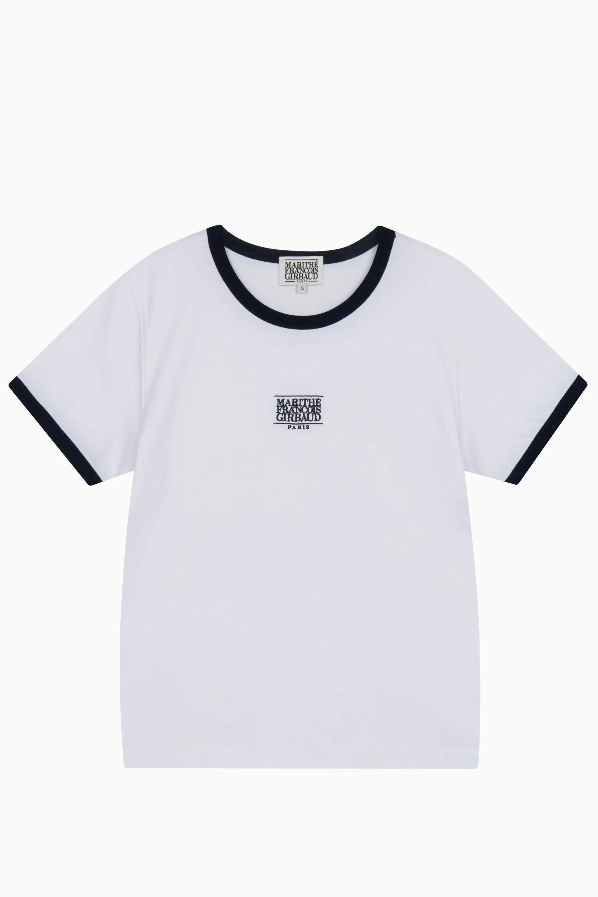 W Classic Logo Ringer Tee White