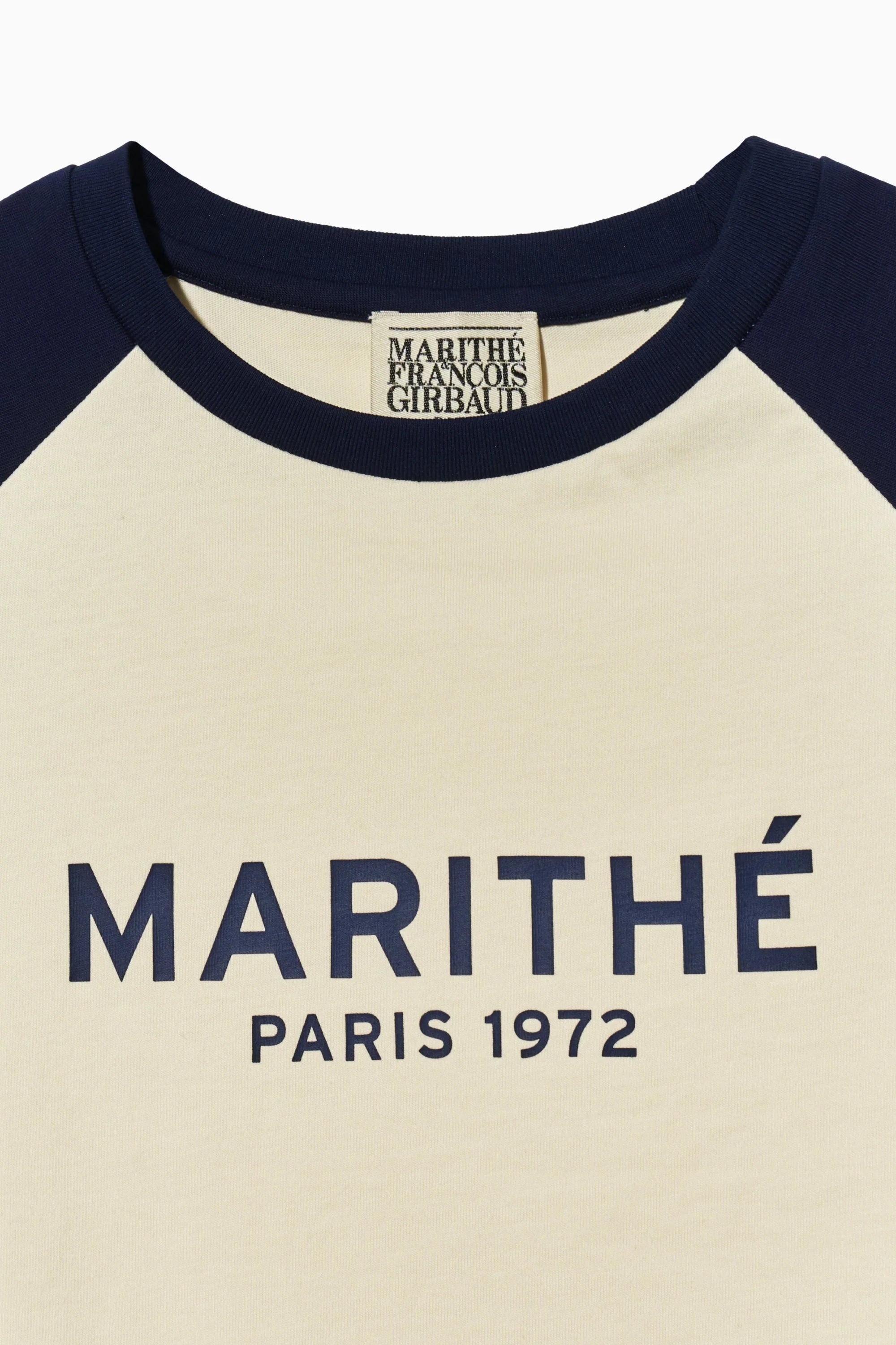 W Regular Logo Raglan Crop Tee Navy