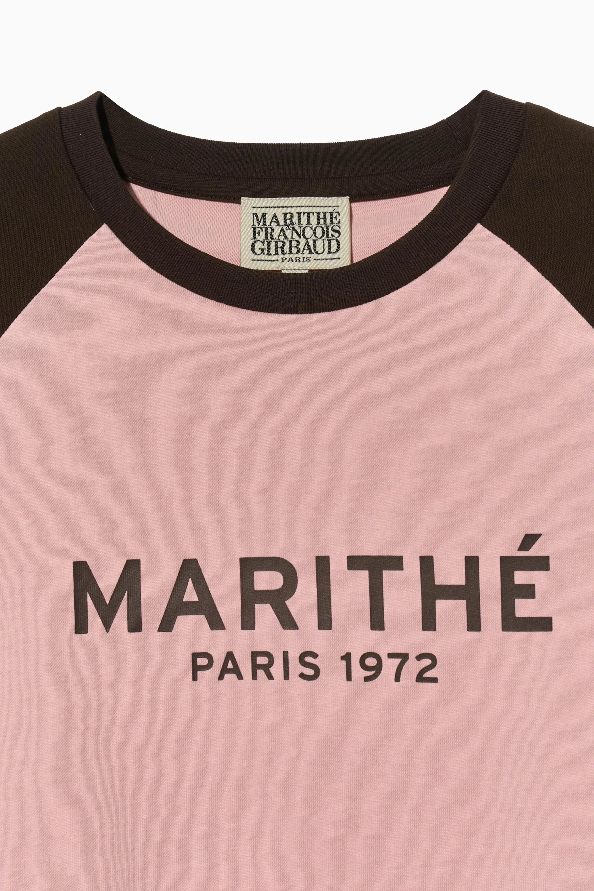 W Regular Logo Raglan Crop Tee Pink