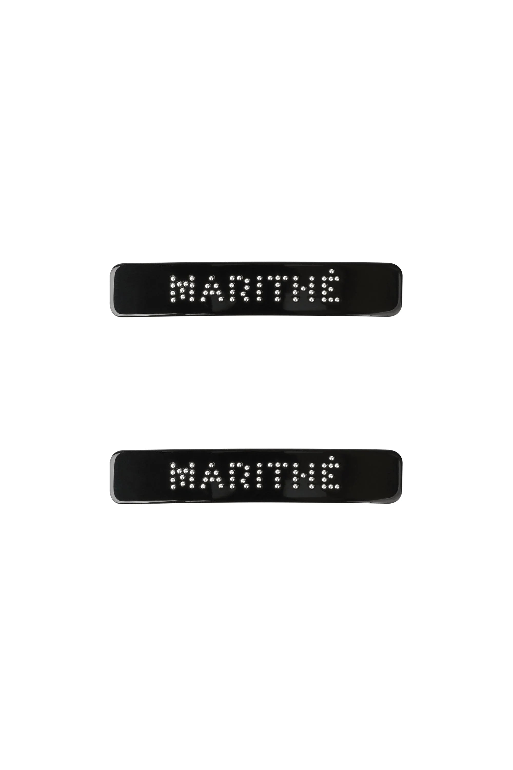 Reg Logo Metal Hair Pin 2Pack Black
