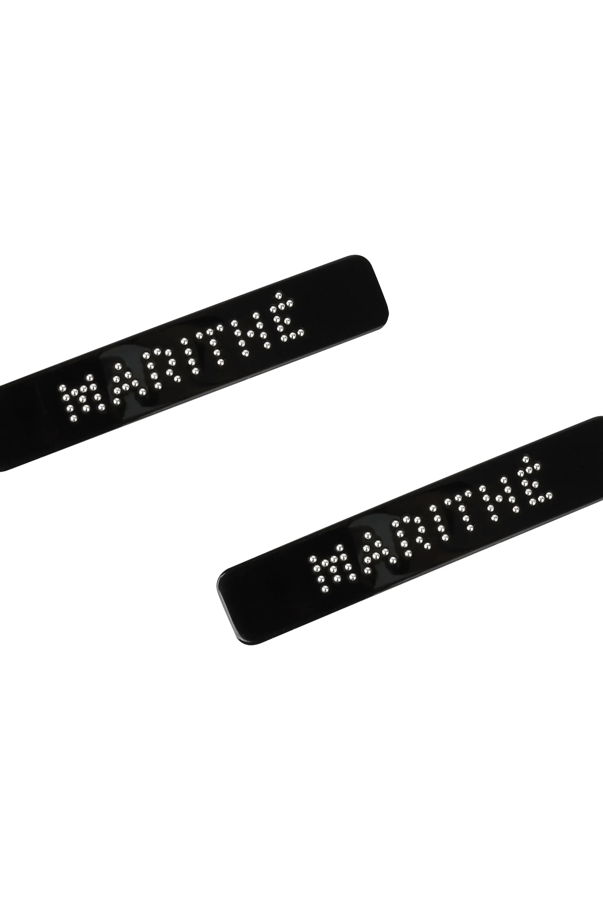 Reg Logo Metal Hair Pin 2Pack Black
